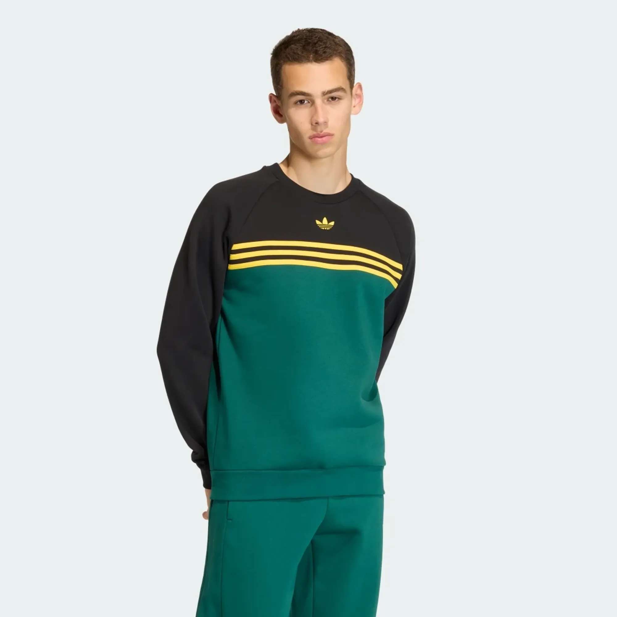 adidas CHEST STRIPES CREWNECK SWEATSHIRT