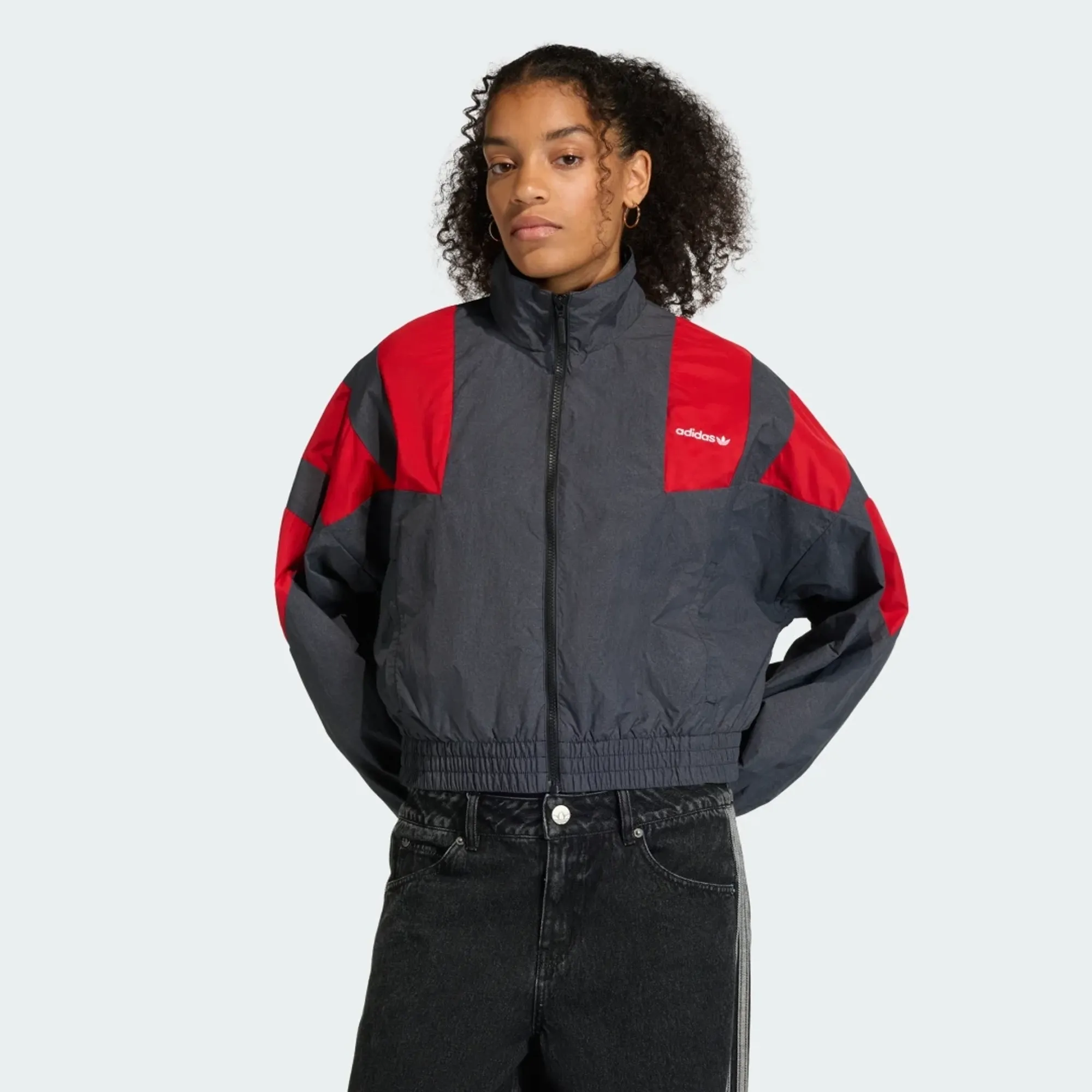 adidas BLOCKED WASHED ZIPPED TRACK TOP