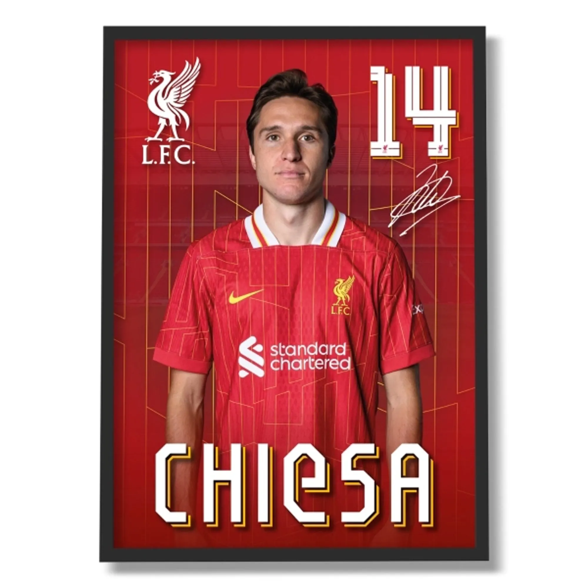 LFC 24/25 Chiesa A3 Framed Picture