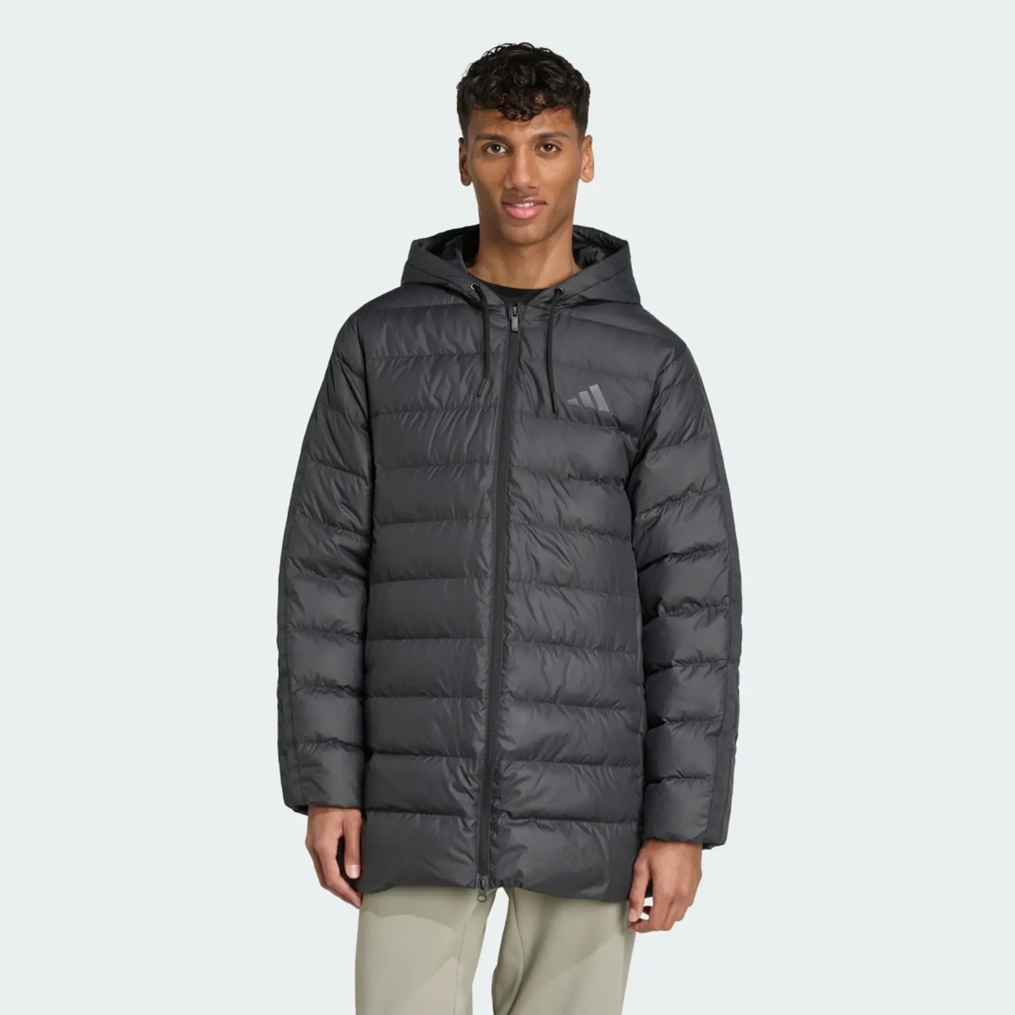 adidas Essentials CLIMAWARM 3-Stripes Light Down Hooded Parka