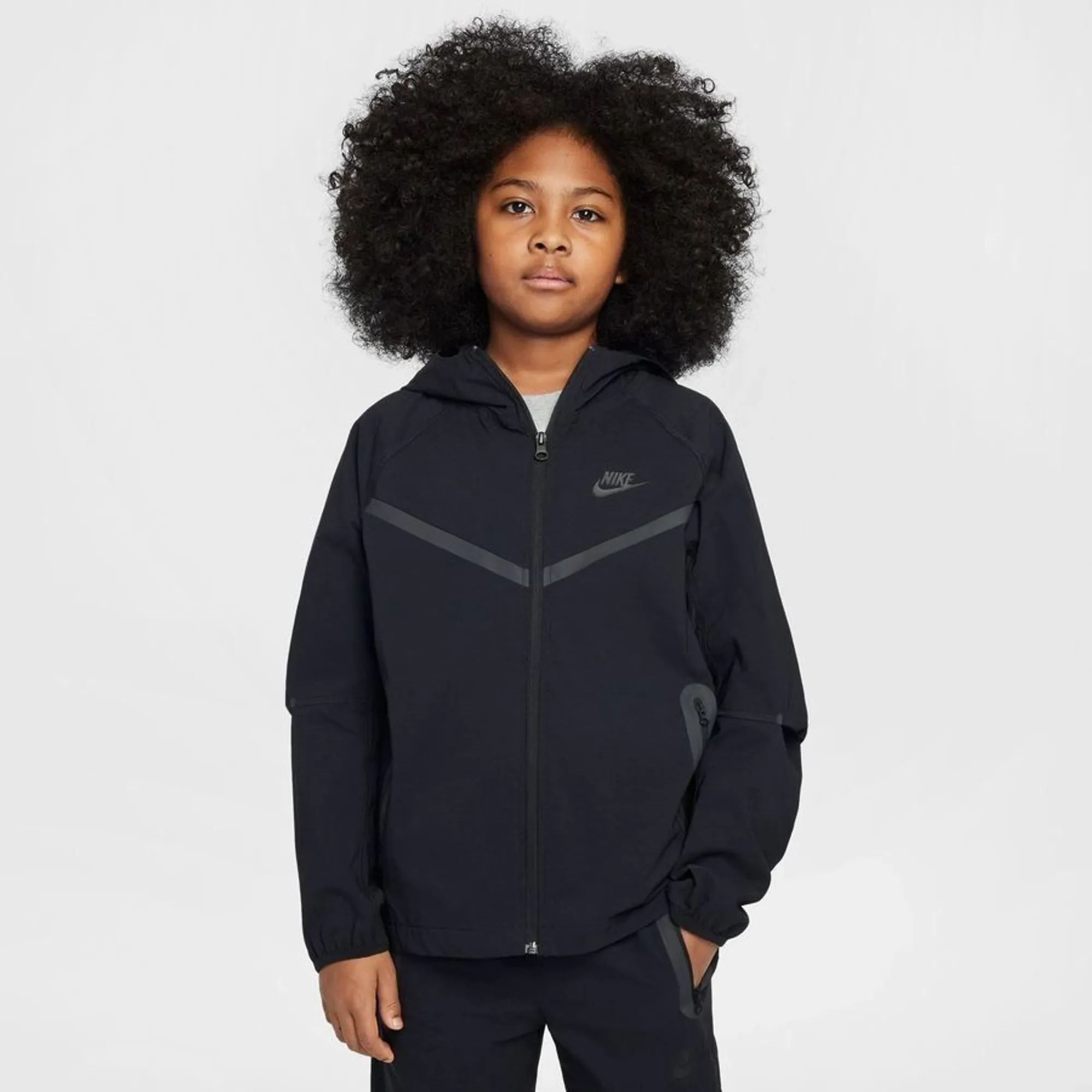 Nike Hoodie Woven Tech Fleece - ['Black']