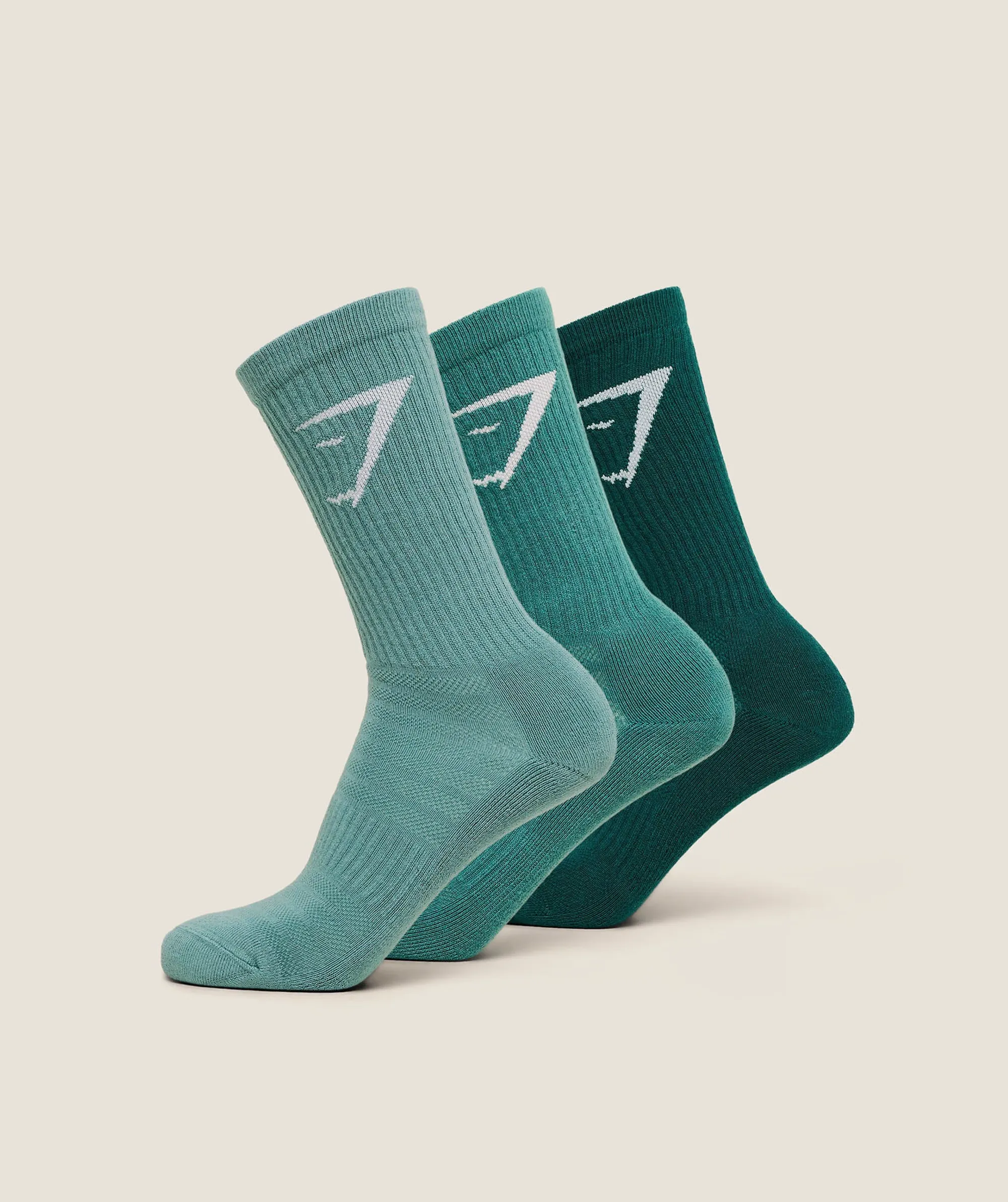  Crew Socks 3pk - Muted Teal/Vintage Teal/Weighted Teal