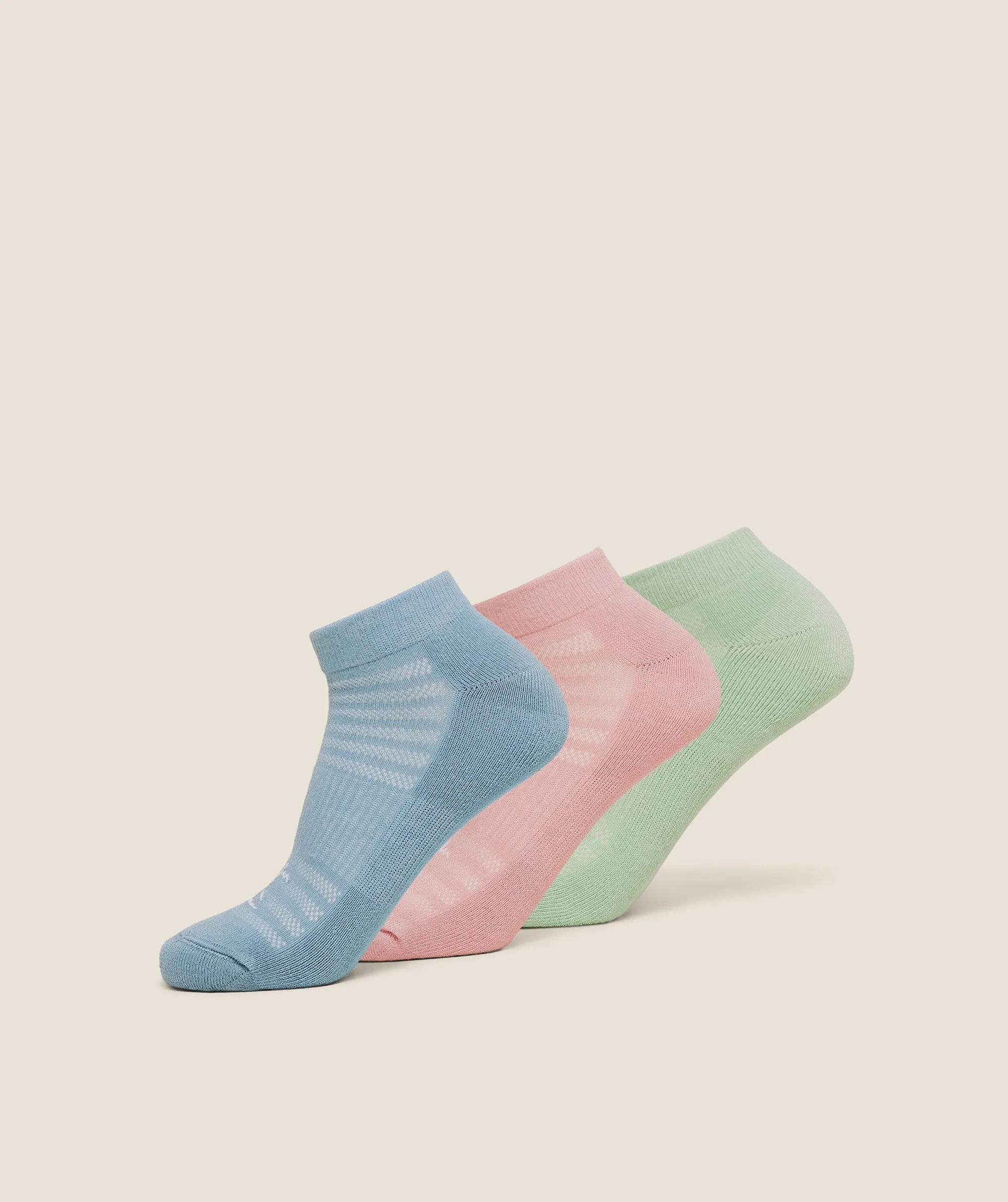  Trainer Sock 3pk - Bench Blue/Cloud Pink/Clay Green