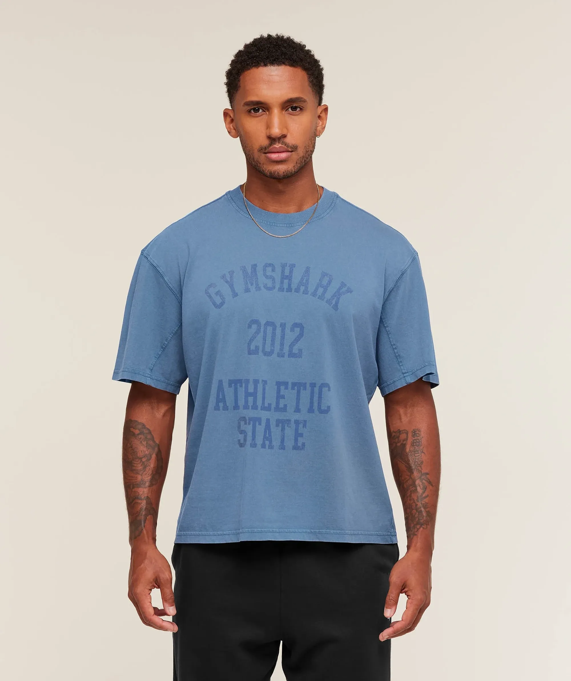  Collegiate Washed T-Shirt - Compound Blue