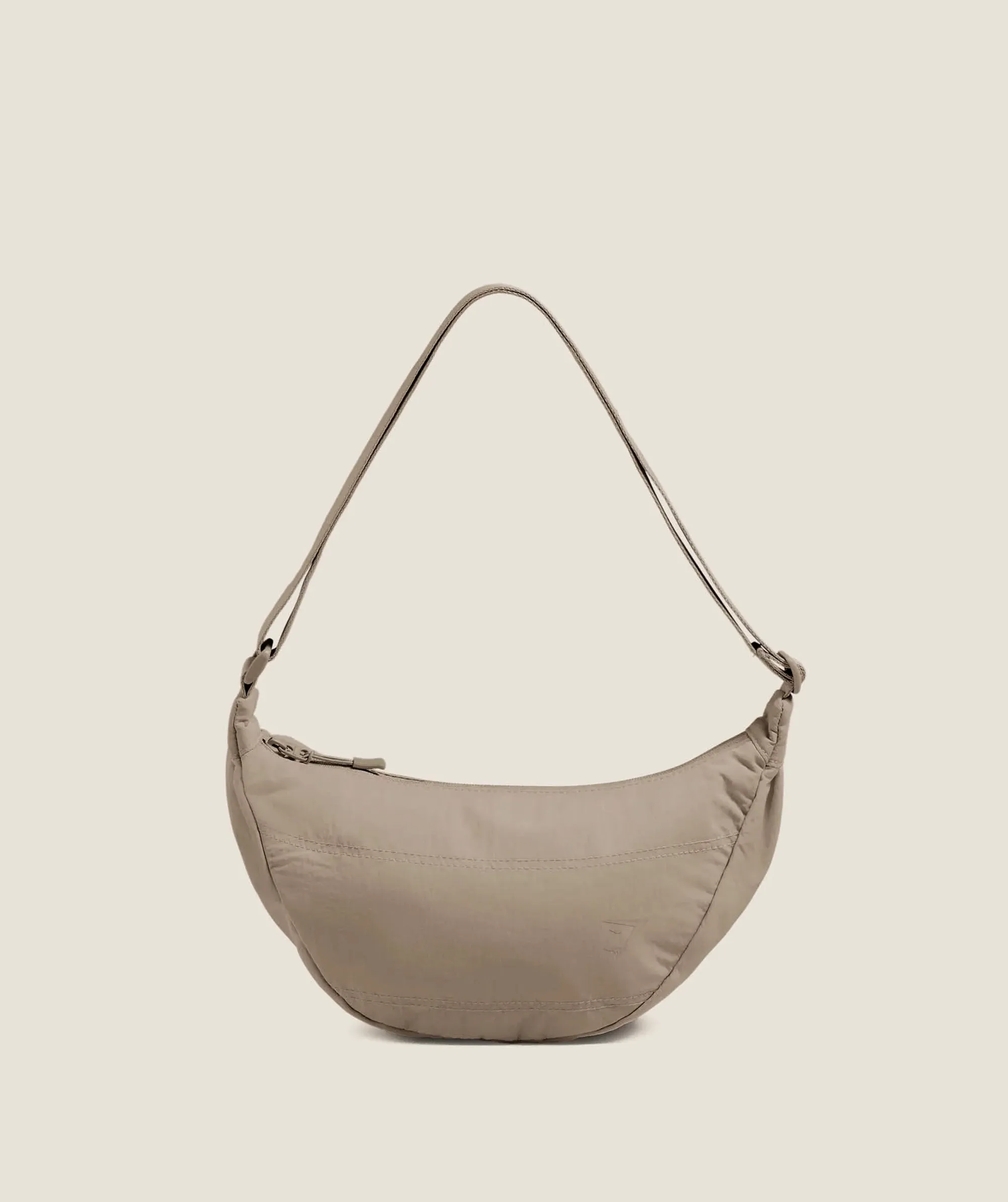  Pleat Crossbody - Mushroom Grey