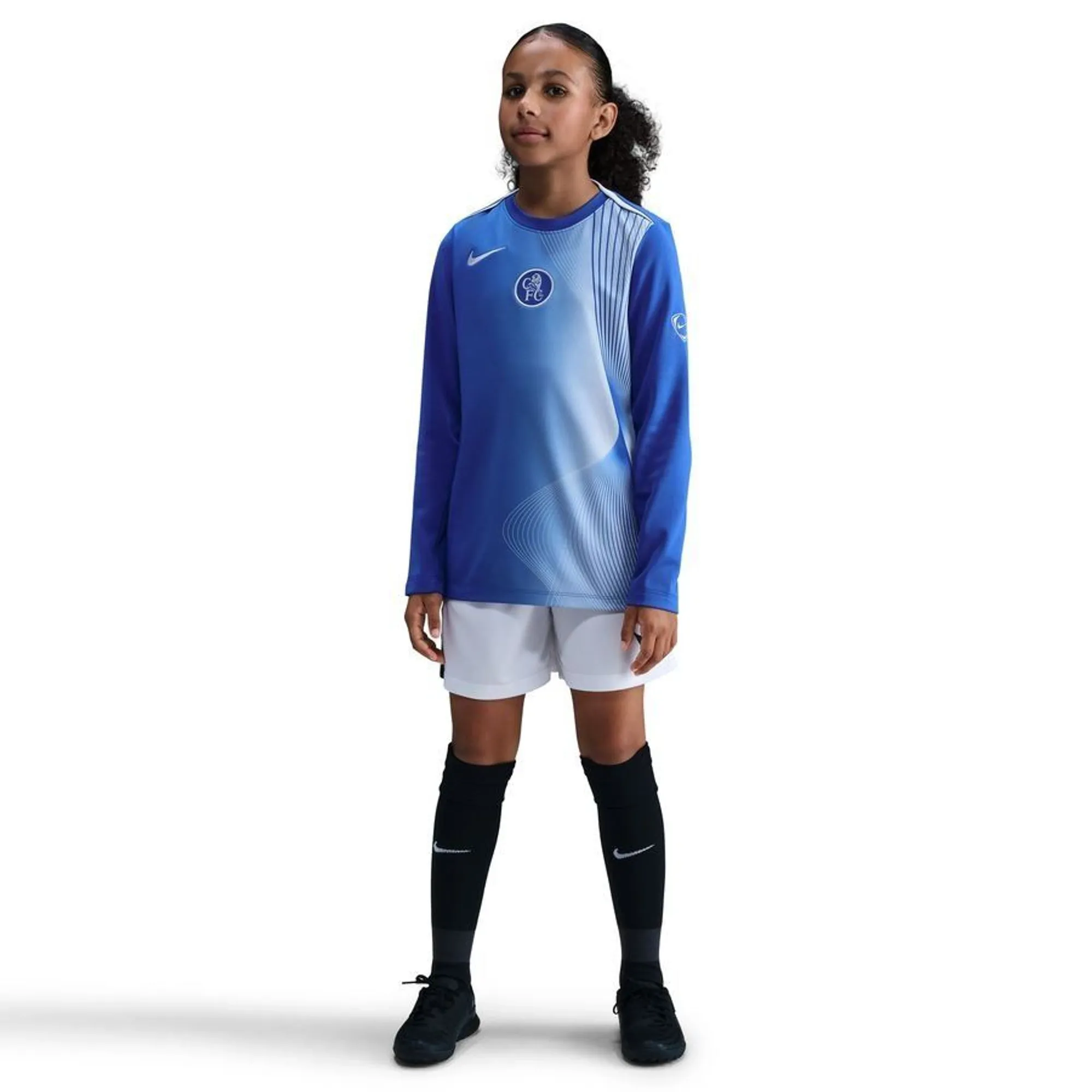 Nike Chelsea 25 26 Kids Academy Pro Dri FIT LS Pre Match Third Shirt