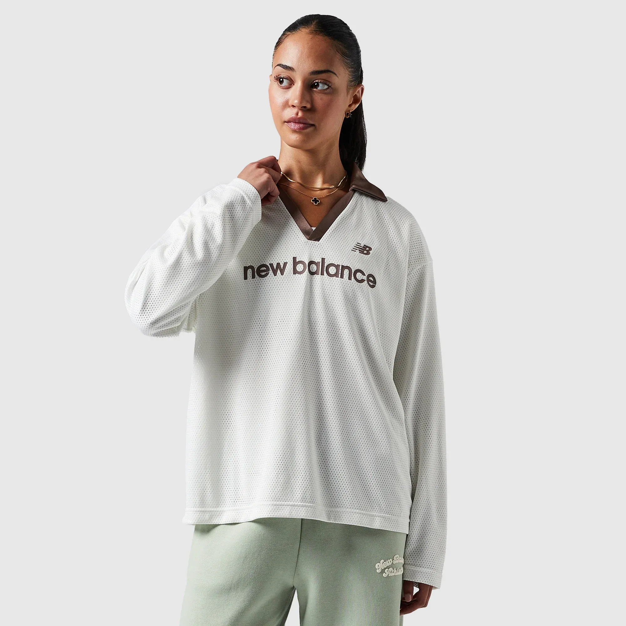 New Balance Womens Mesh Long Sleeve Jersey