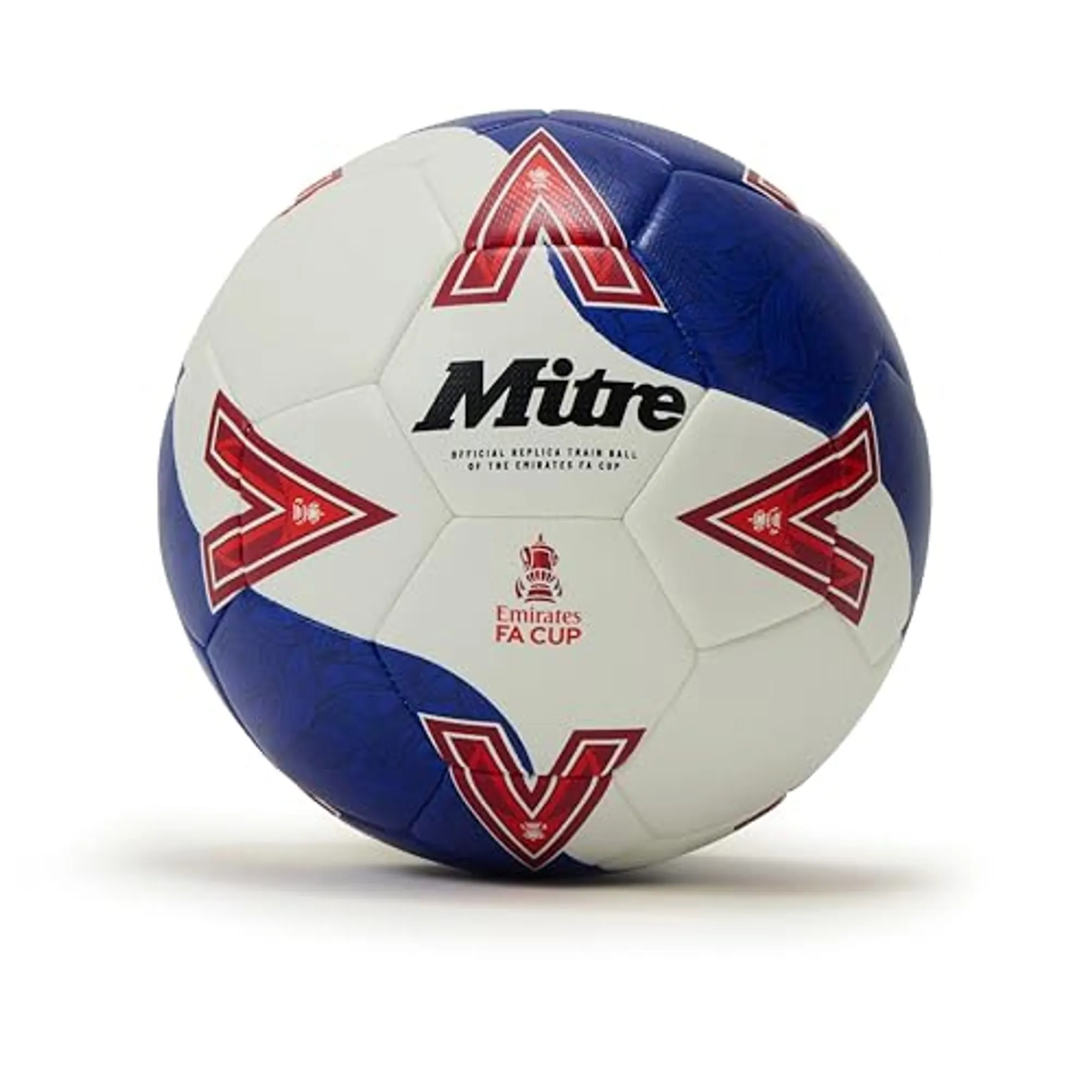 Mitre Mens FA Cup Train Football White/Blue/Red Size: 5