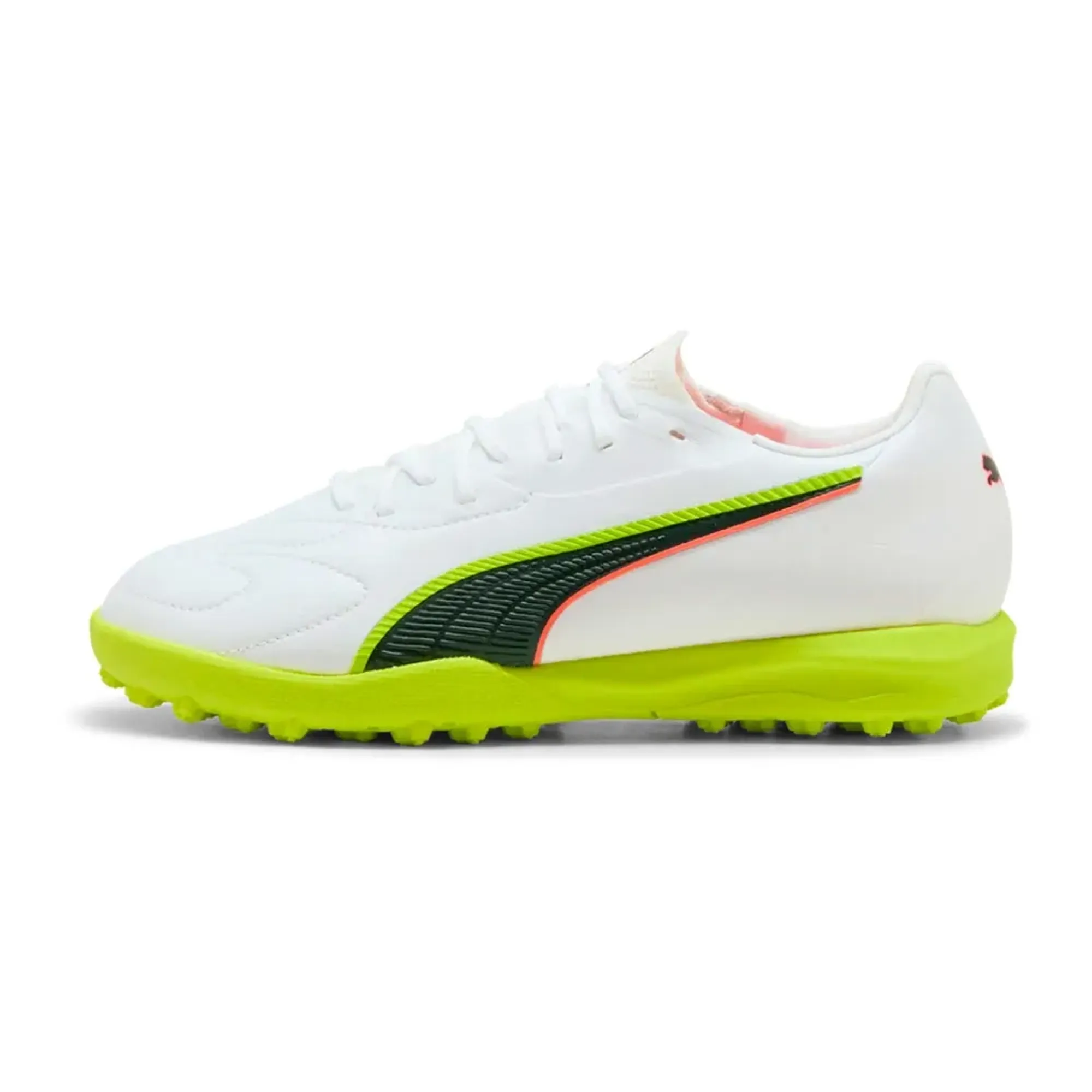 Puma Kids King 20 Match TT Puma White Glowing Red Yellow Alert