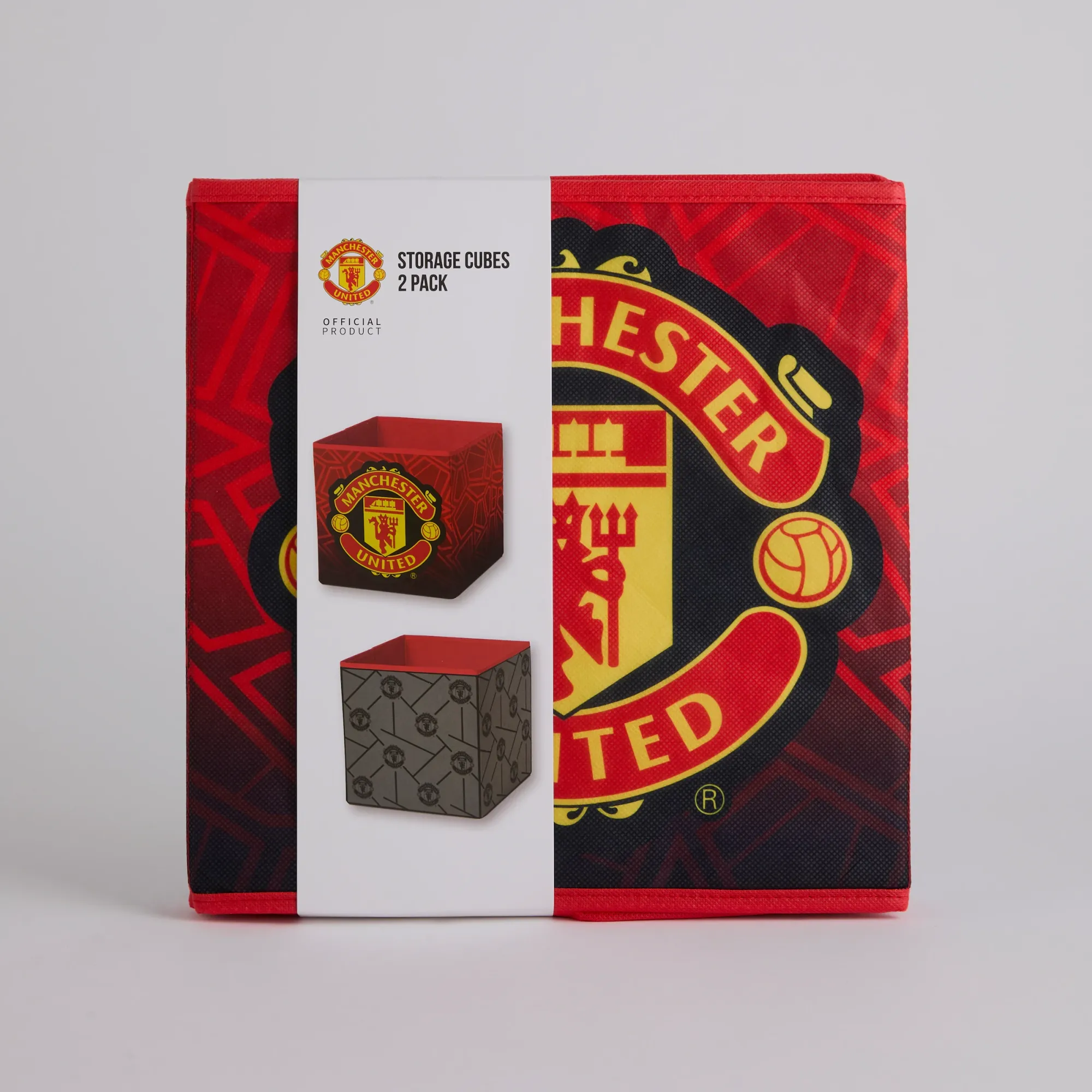 Manchester United Storage Box 2 Pack Red