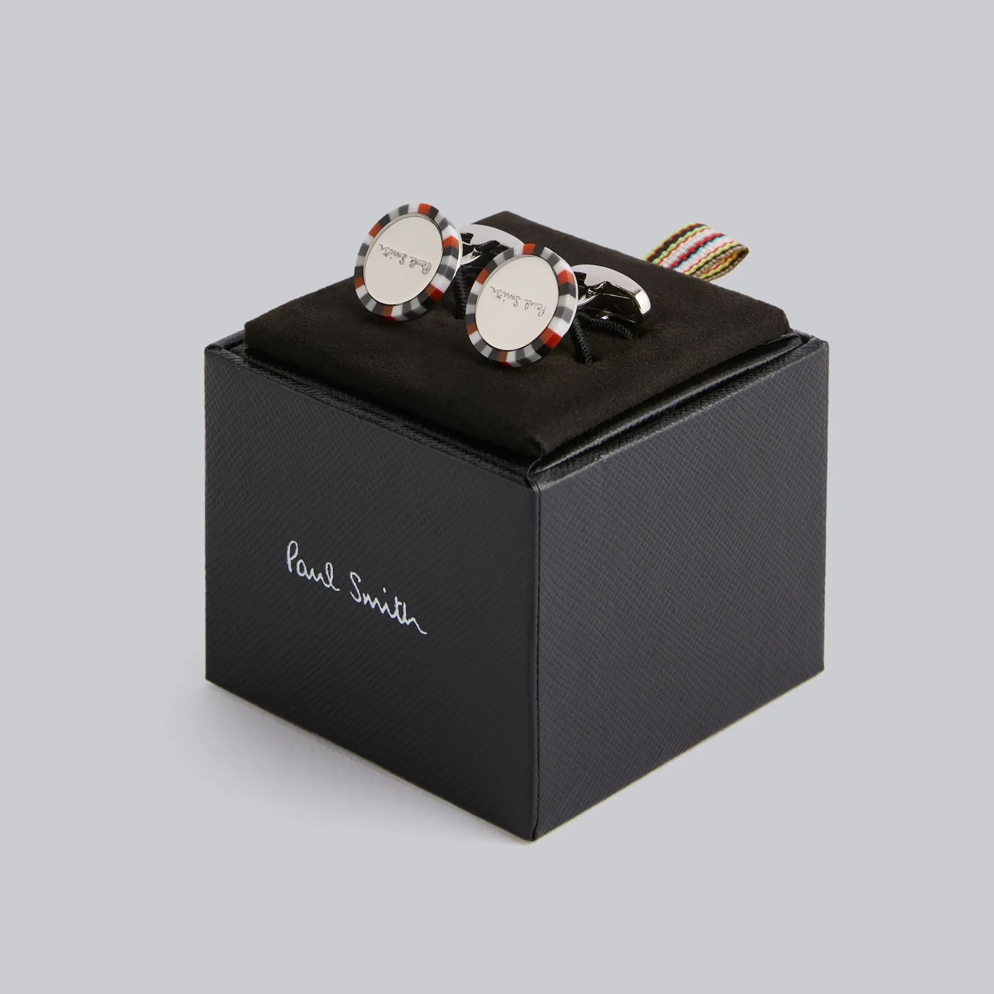 Manchester United x Paul Smith Stripe Edge Cufflinks Multi