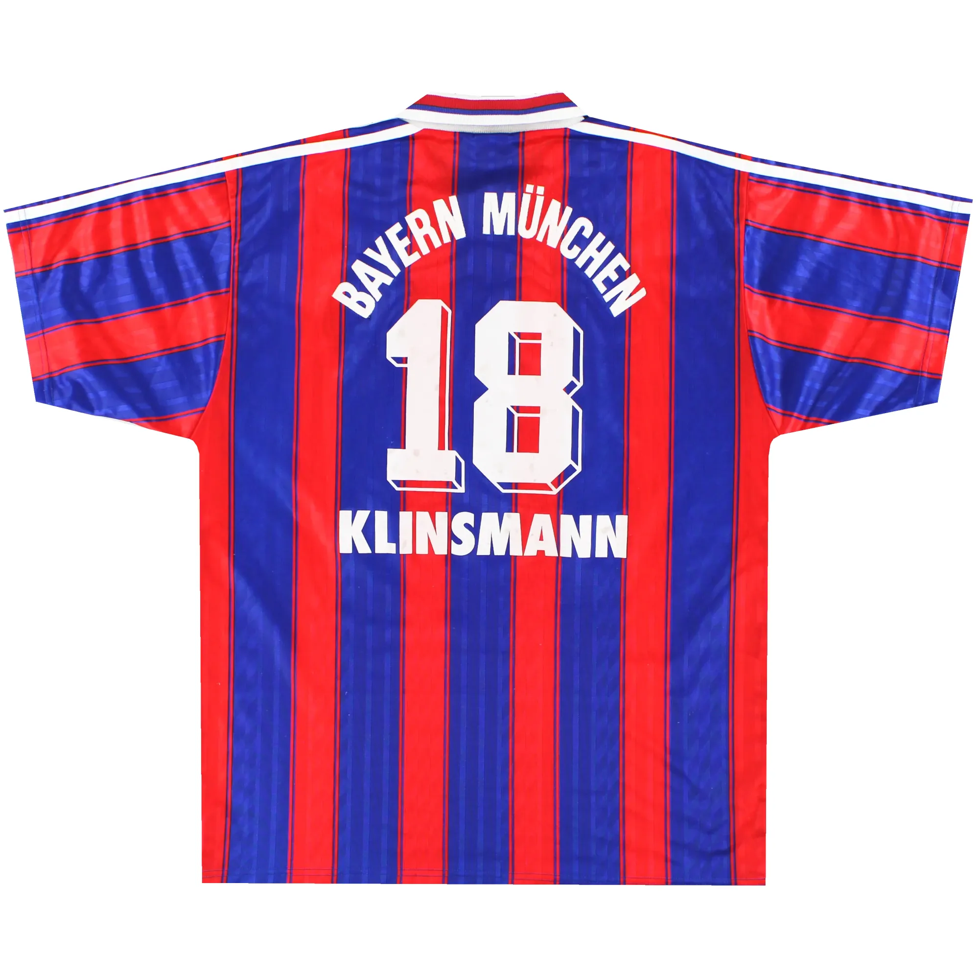 1995-97 Bayern Munich adidas Home Shirt Klinsmann #18 S - Bayern Munich / Excellent