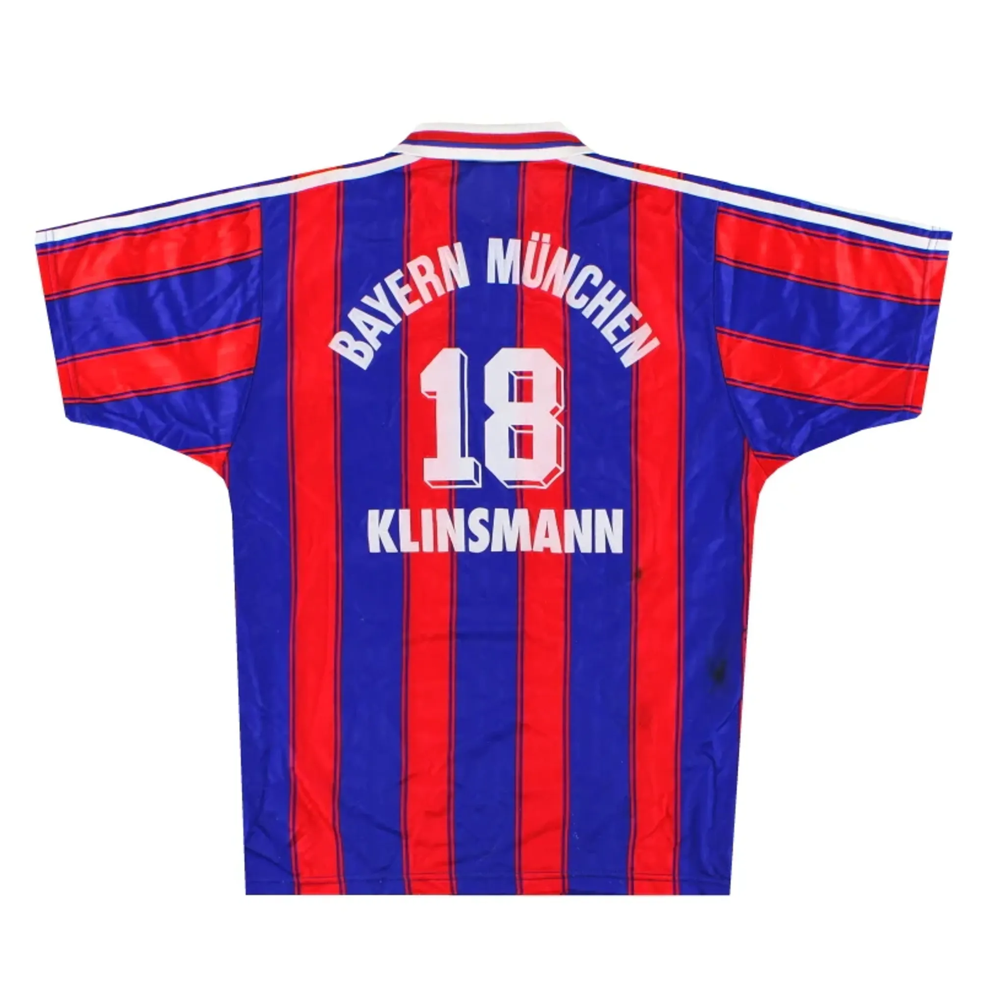 1995-97 Bayern Munich adidas Home Shirt Klinsmann #18 S - Bayern Munich / Good