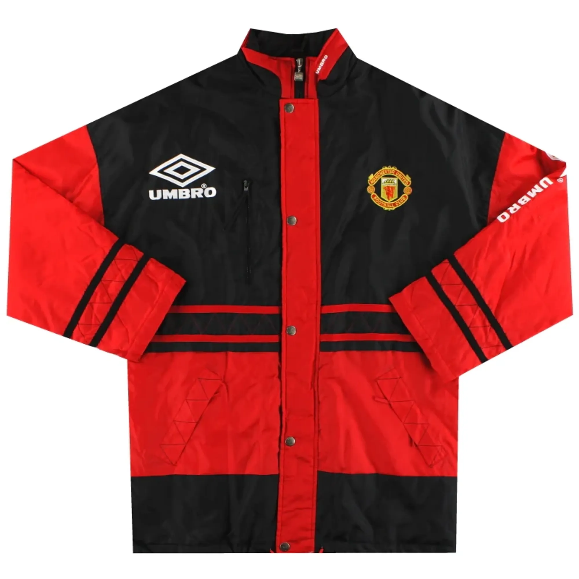 1994-95 Manchester United Umbro Bench Coat *As New* L - Manchester United / As New 