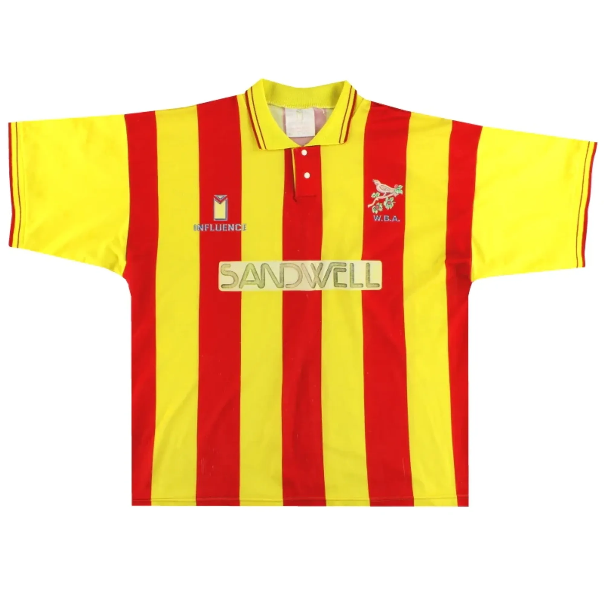 1991-92 West Brom Away Shirt XL - West Brom / Good 