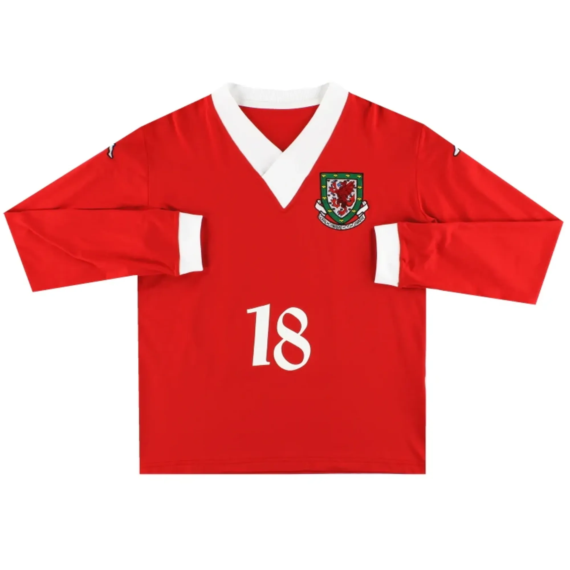 2006-08 Wales Kappa '130 Year' Player Issue Home Shirt #18 L/S *As New* XL - Wales / As new