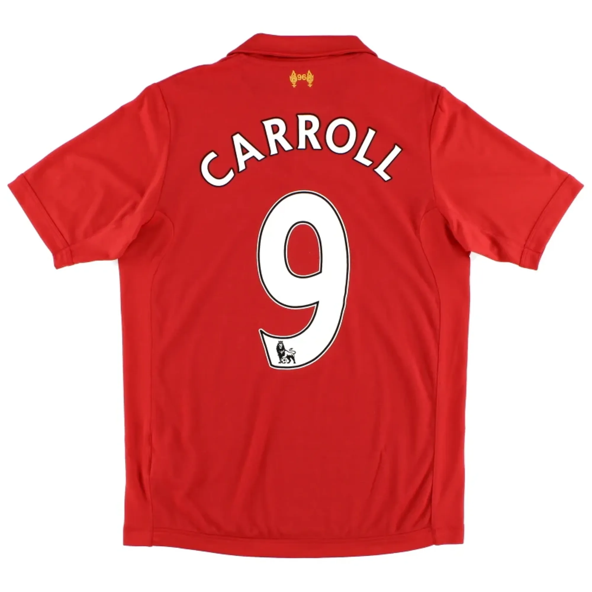 2012-13 Liverpool Warrior Home Shirt Carroll #9 S - Liverpool / Excellent 