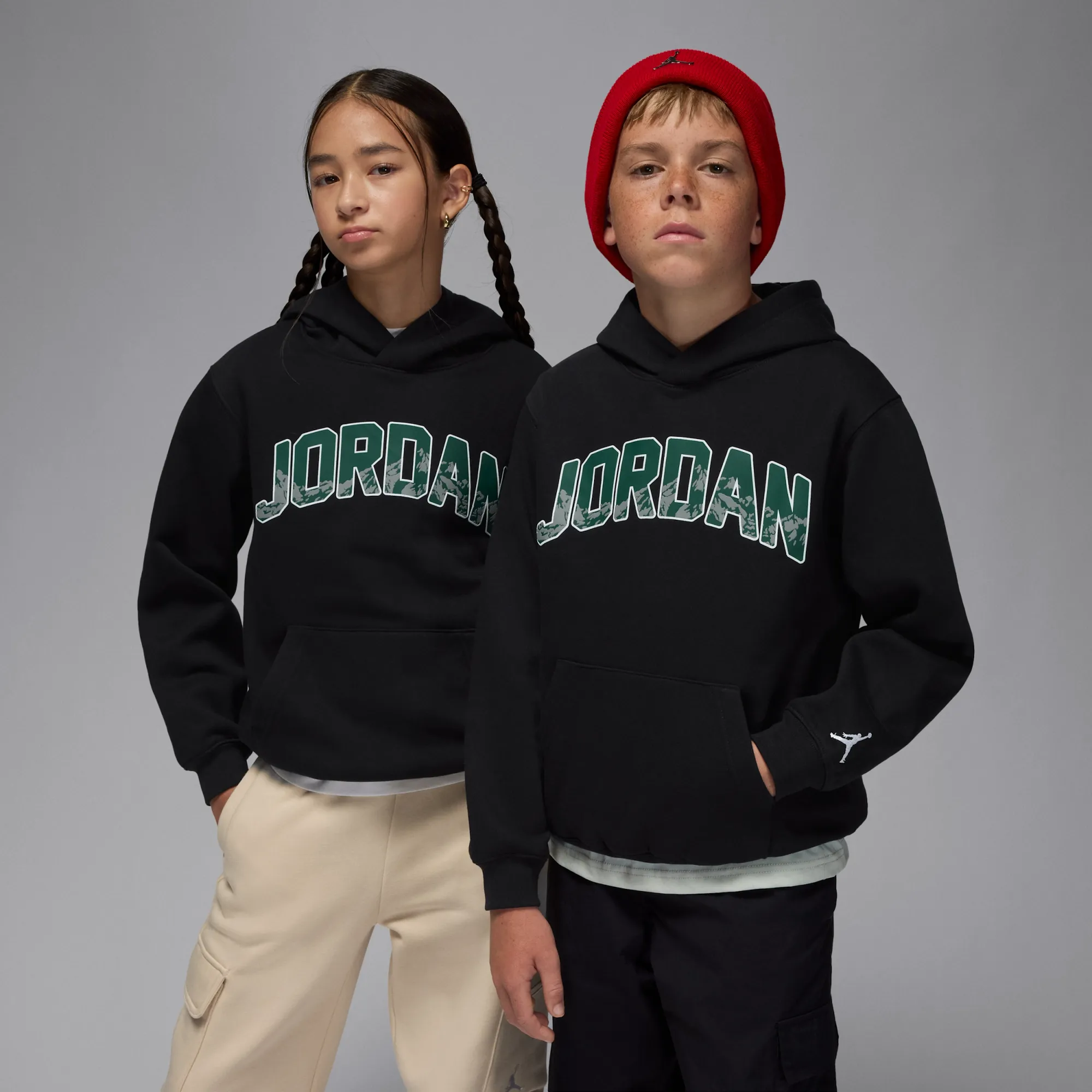 Nike Jordan Older Kids' Gift-Giving Mountain Pullover Hoodie - Black - Cotton/Polyester