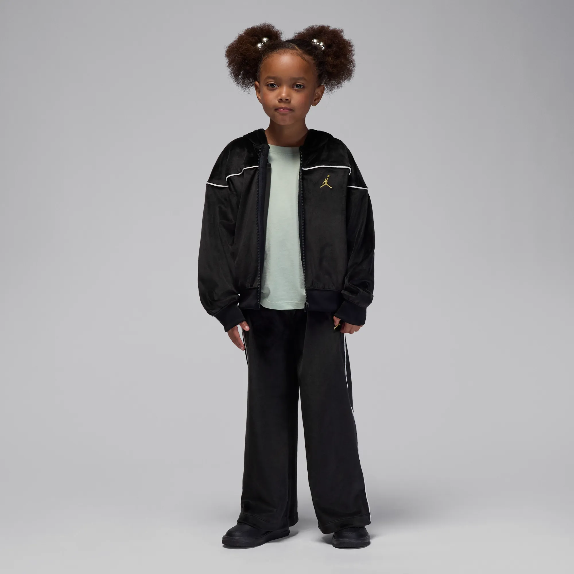 Nike Jordan Mountainside Younger Kids' 2-Piece Velour Set - Black - Polyester/Elastane