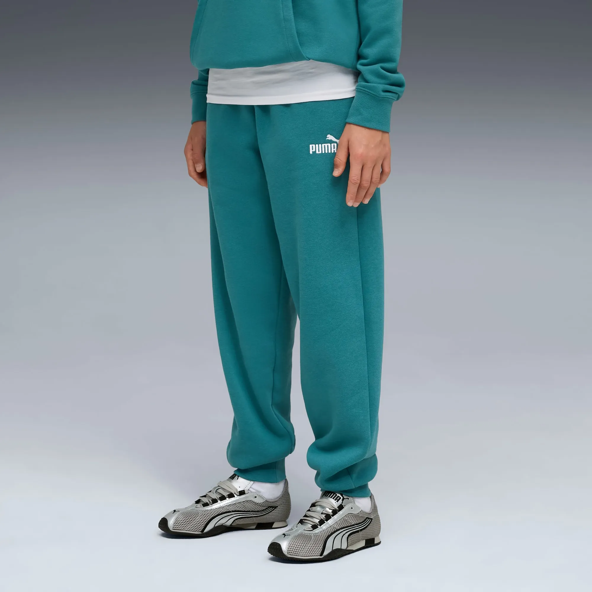 PUMA Ess No. 1 Logo Fleece Sweatpants Youth, Emerald Ice, size 11-12 Youth