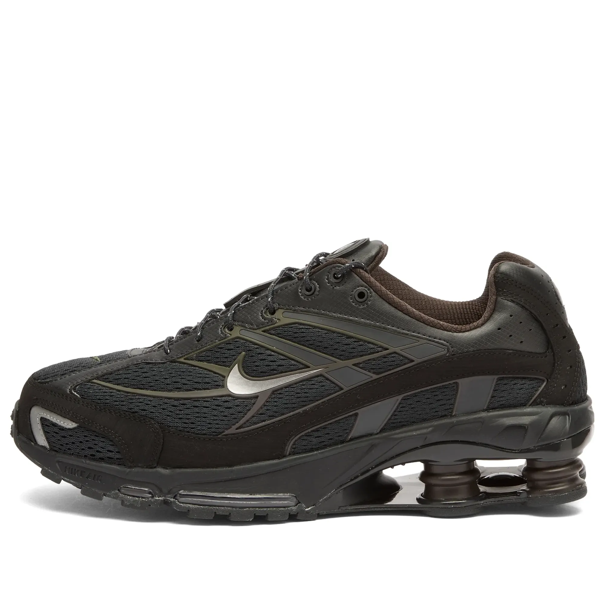 Nike Men's Shox Ride 2 Sneaker Noir/Silver/Khaki
