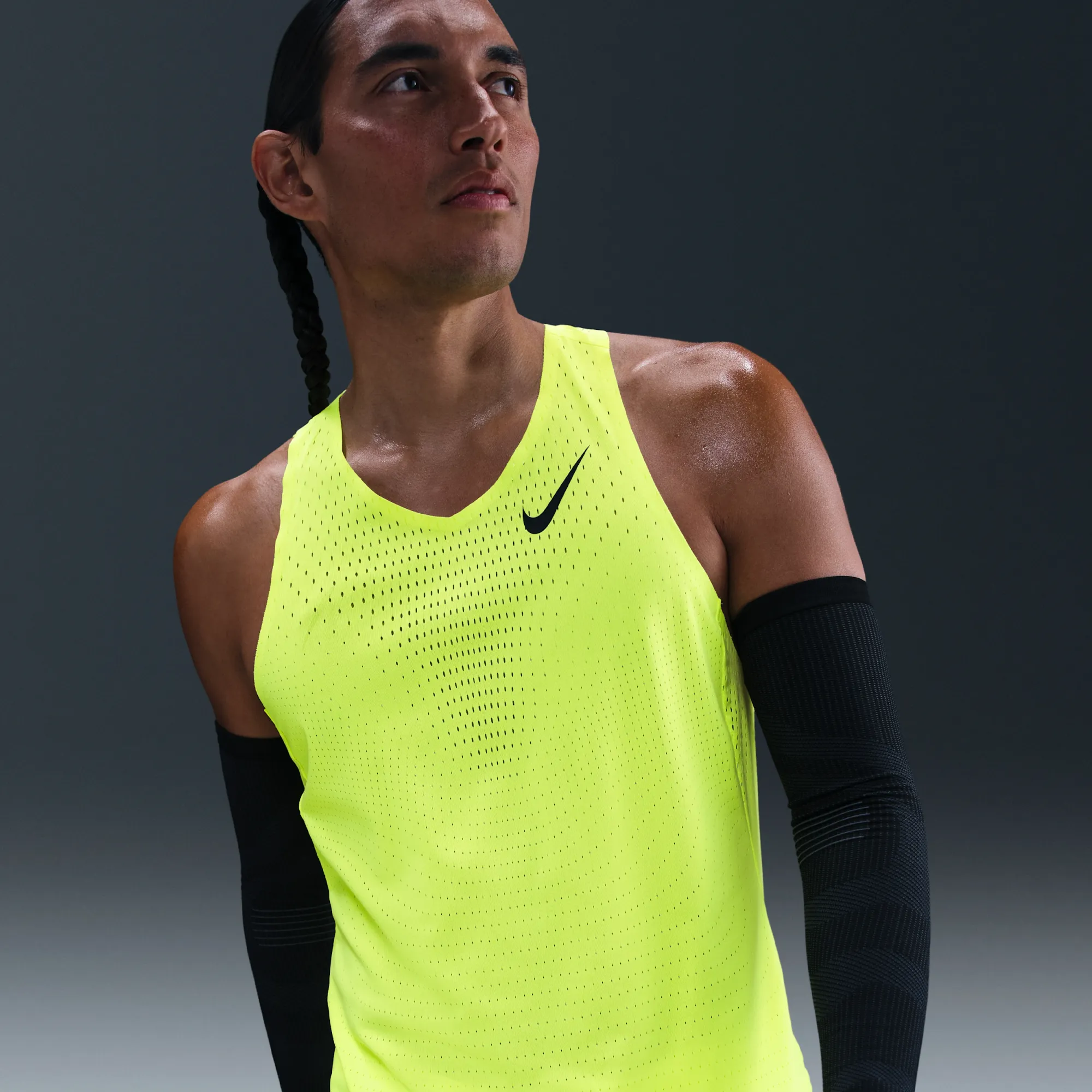 Nike AeroSwift Men's Dri-FIT ADV Running Vest - Yellow - Polyester
