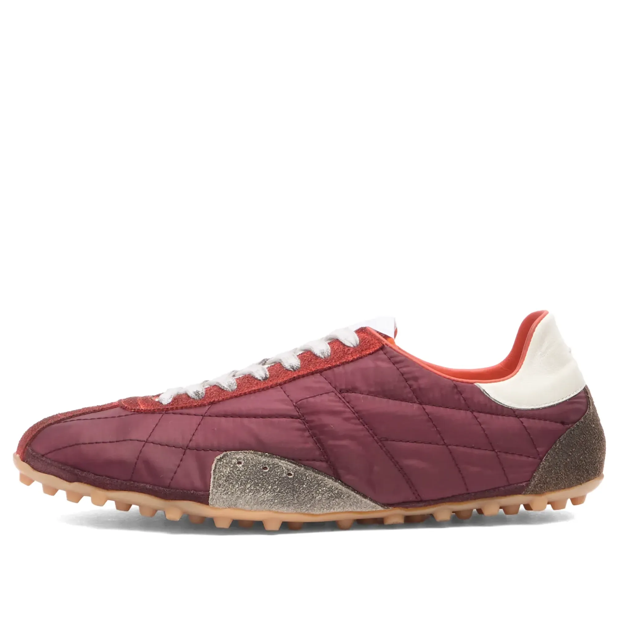 Maison Margiela Men's Sprinters Low Top Sneaker Oxblood/White/Grey