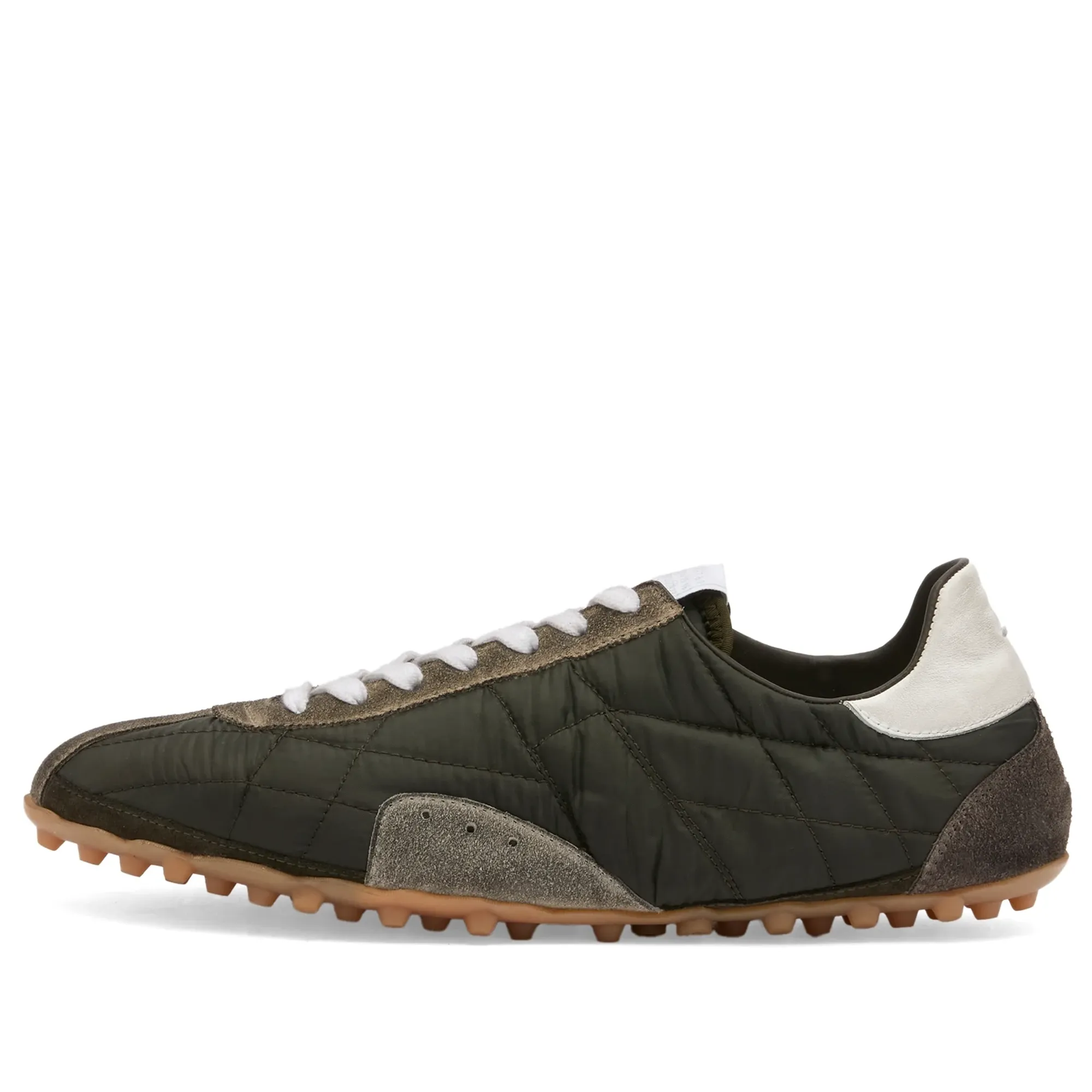 Maison Margiela Men's Sprinters Low Top Sneaker Dark Green/White/Grey