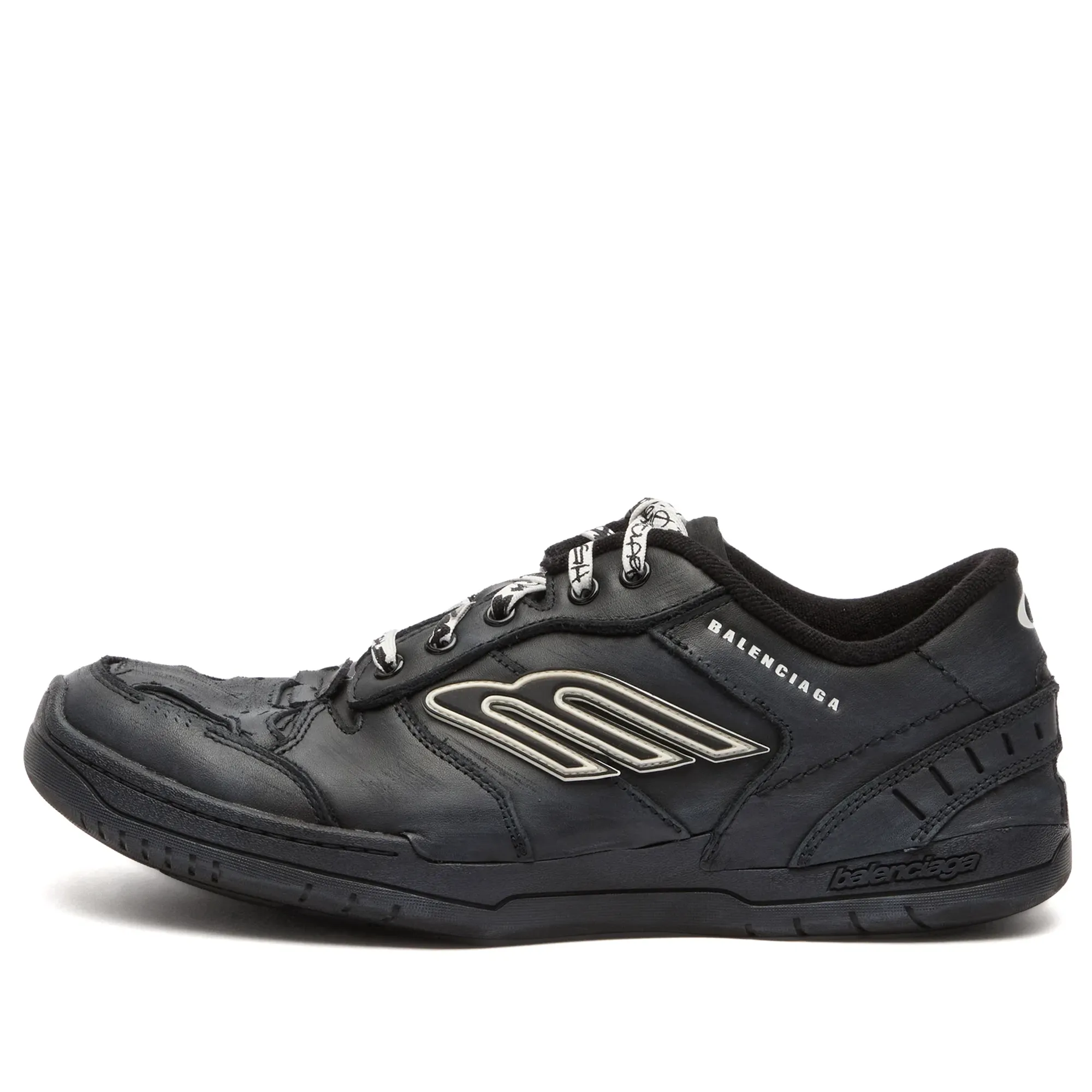 Balenciaga Men's Hamptons Worn Out Sneaker Black