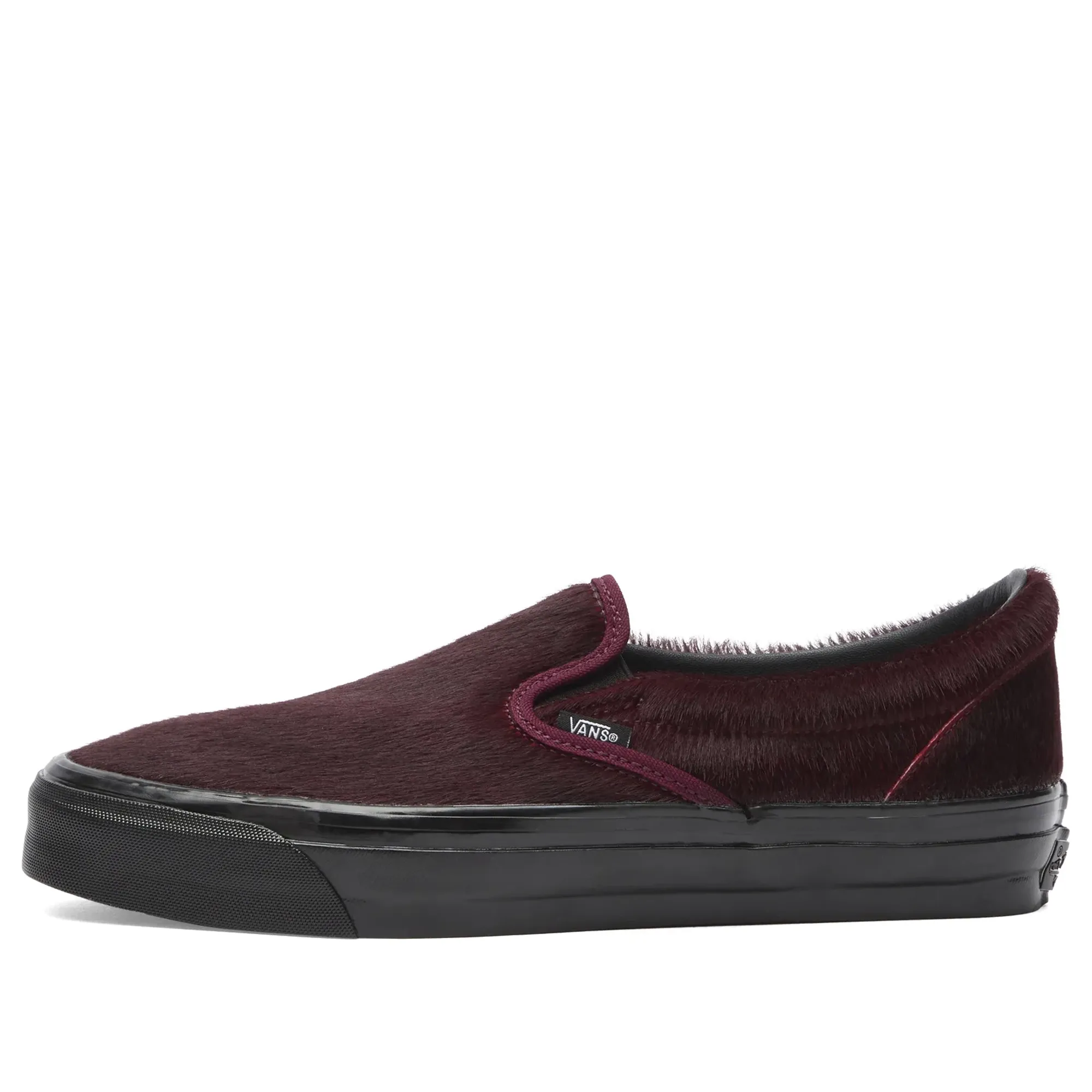 Vans Men's Lx Classic Slip-On 98 Sneaker Pony Hair Burgundy