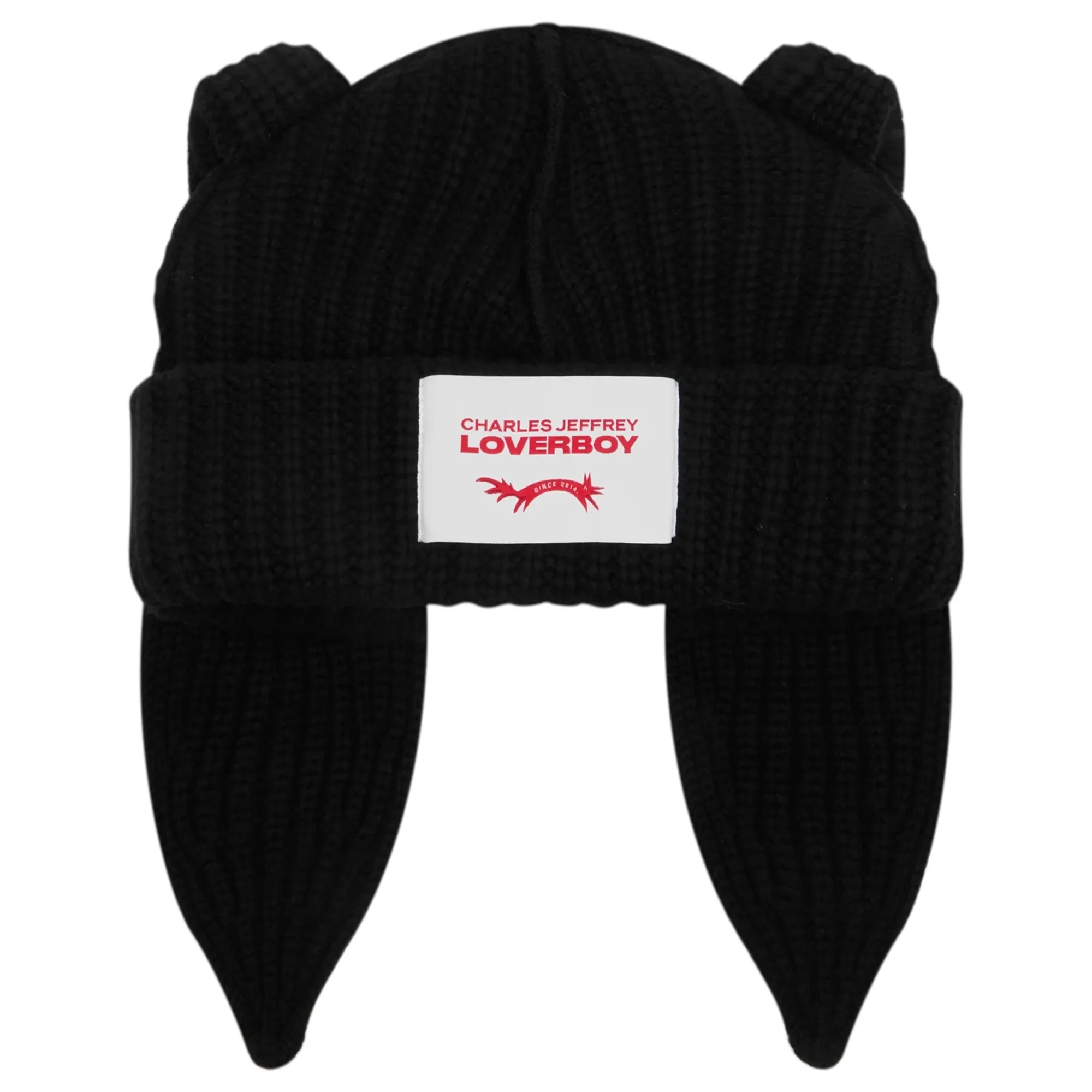 Charles Jeffrey Women's Chunky Rabbit Beanie Black