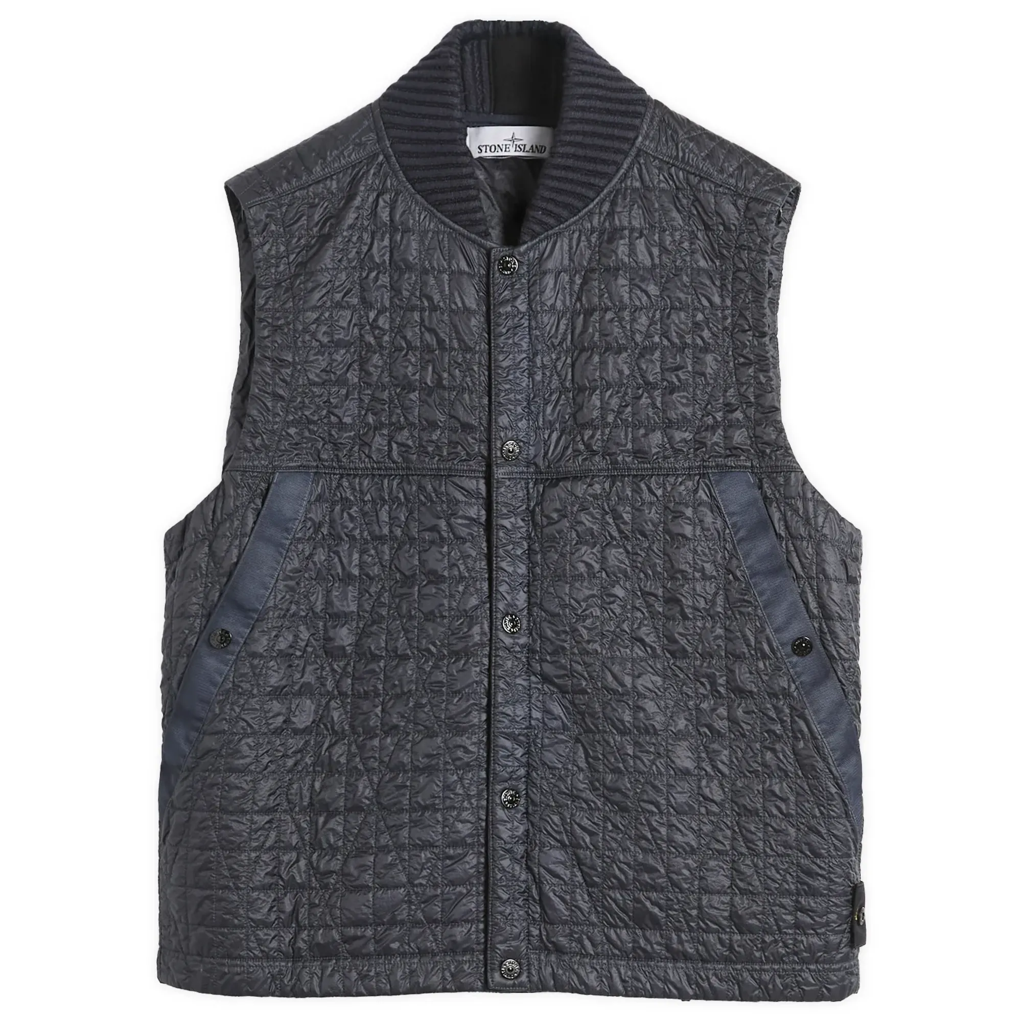Stone Island Men's Crinkle Reps Quilted-TC Vest