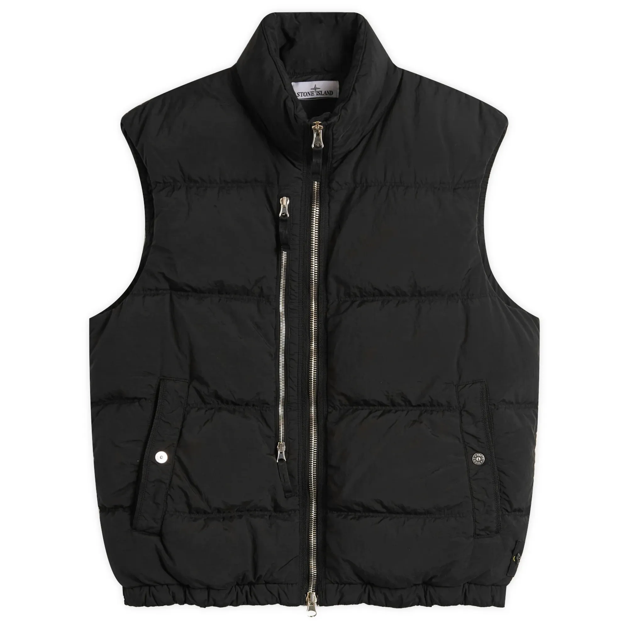 Stone Island Men's Nylon Metal EcoNyl Down Vest Black