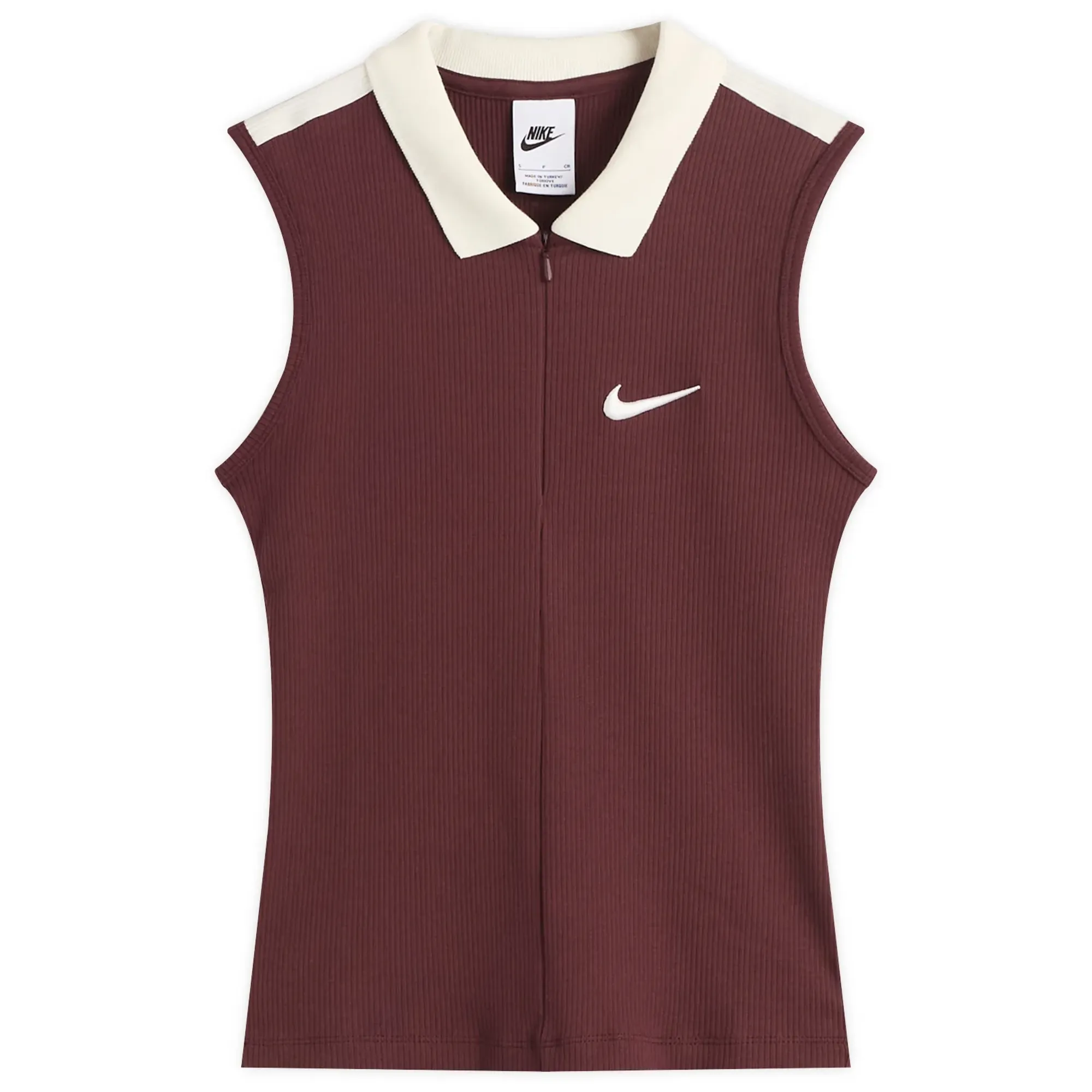 Nike Women's Sports Fitted Tank Burgundy Crush/Sail