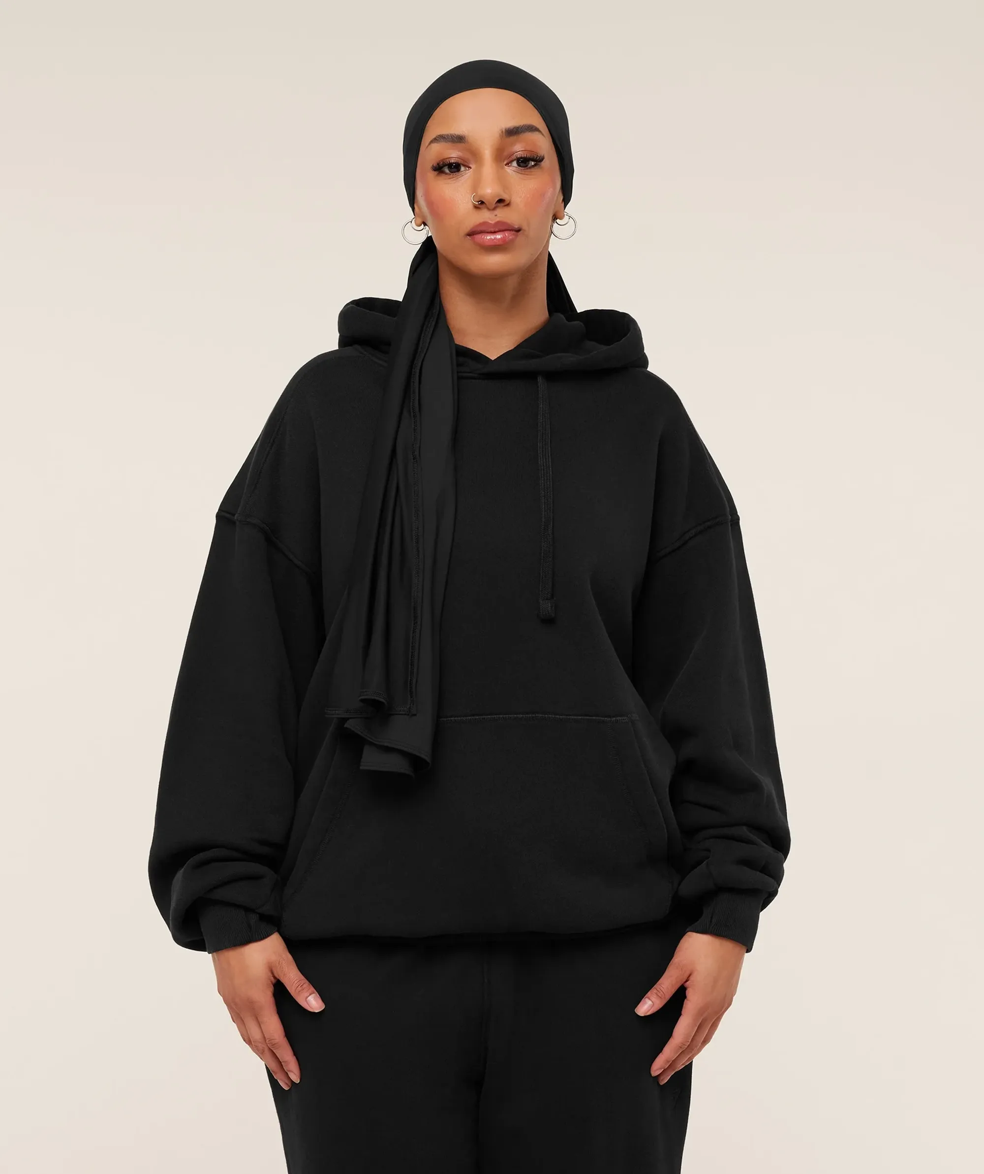  Pump Cover Structured Fleece Hoodie - Black/Wash