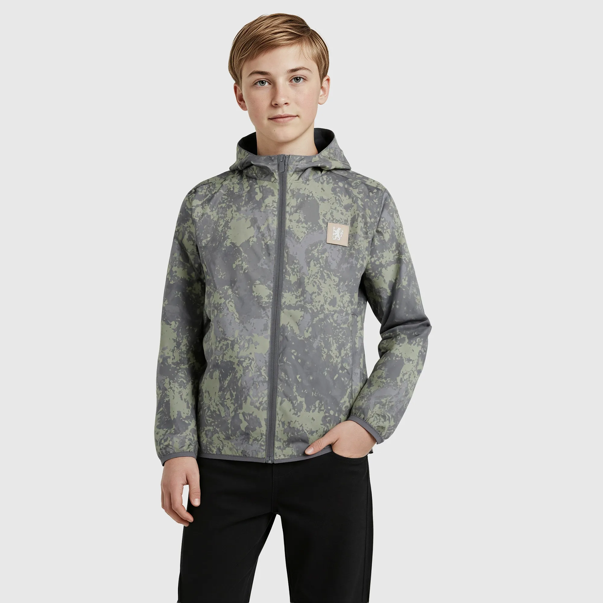 Chelsea Active Contrast Anorak - Khaki - Kids