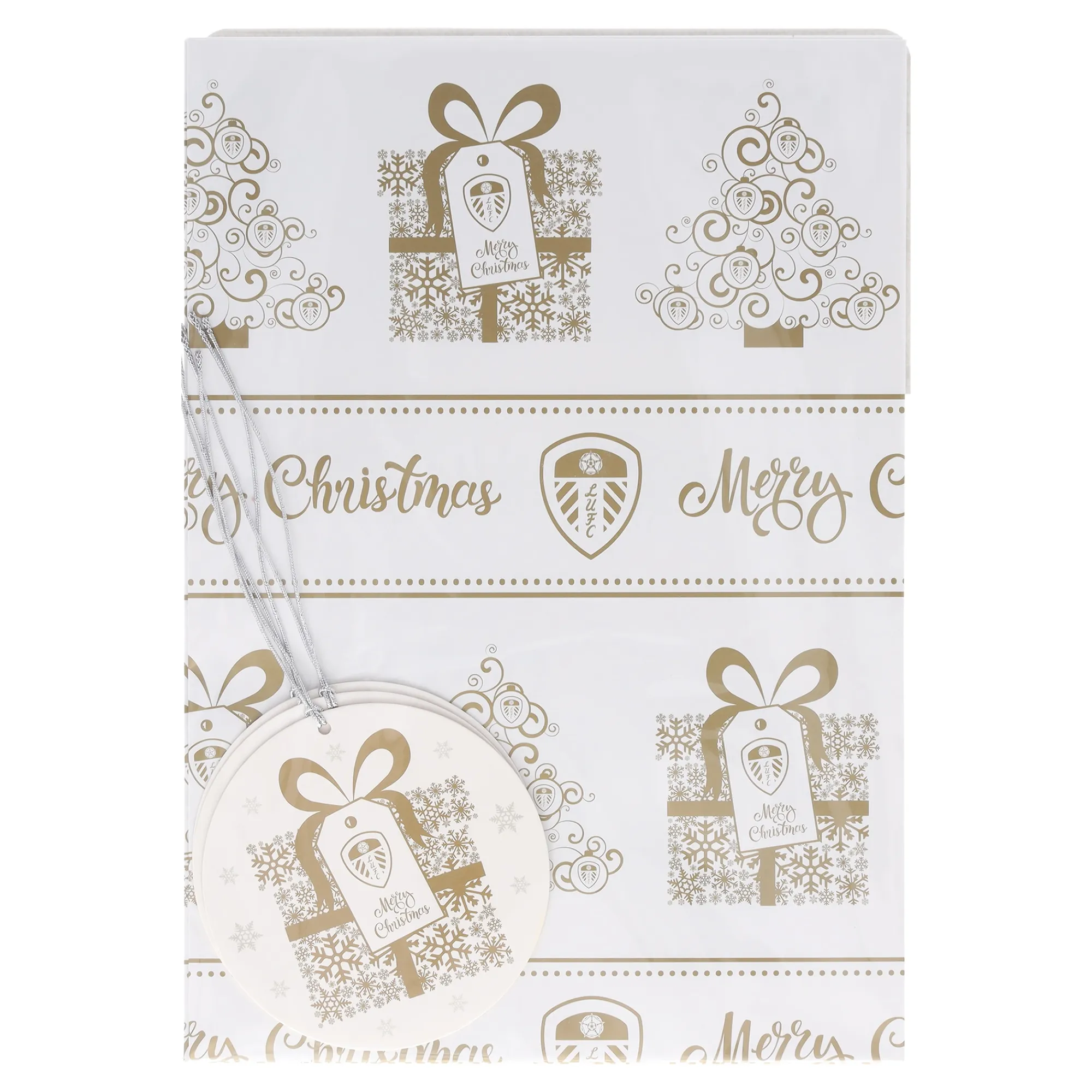 Leeds United Classic Gold Xmas Giftwrap Set