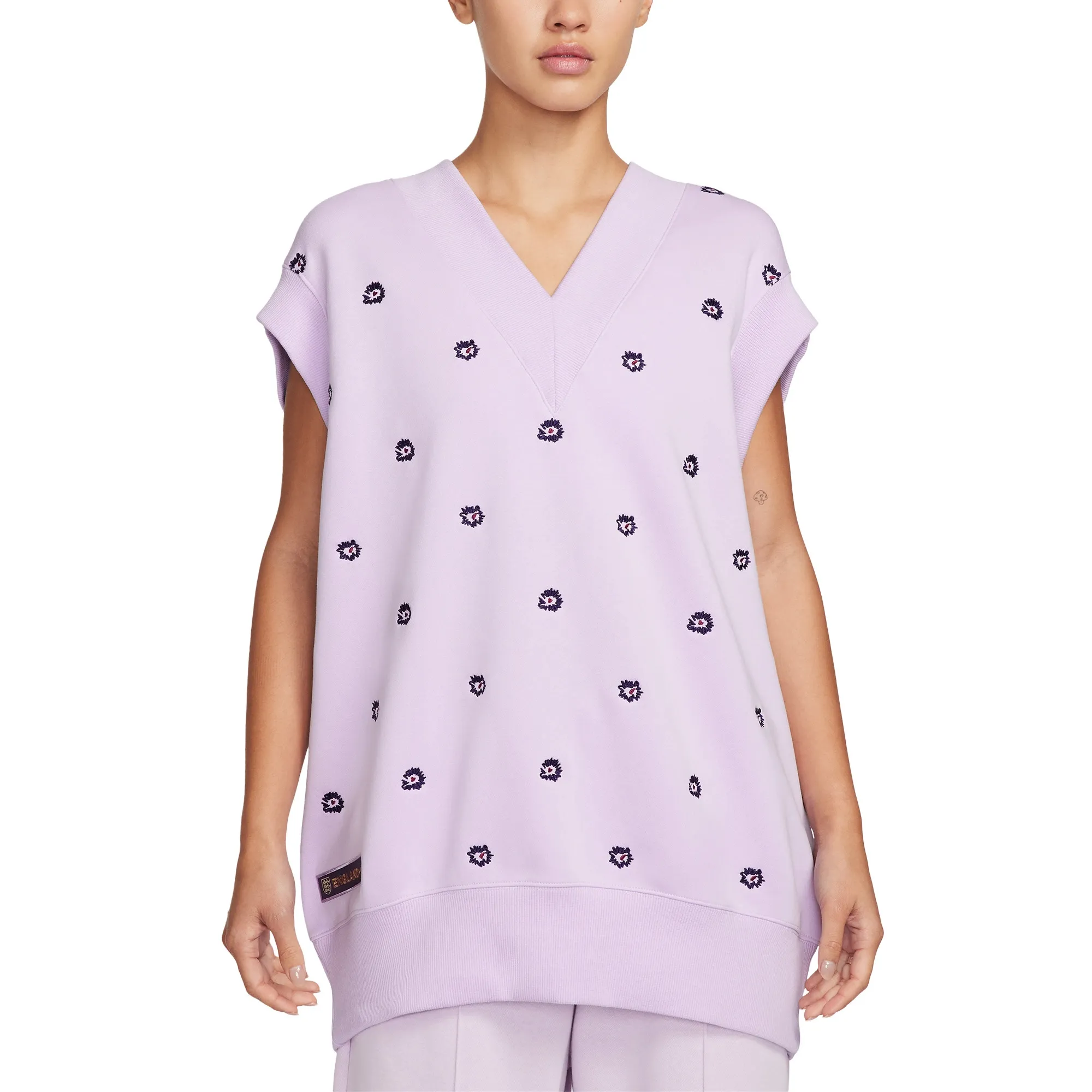 England Nike Fleece V-Neck Sweat - Lilac - Womens