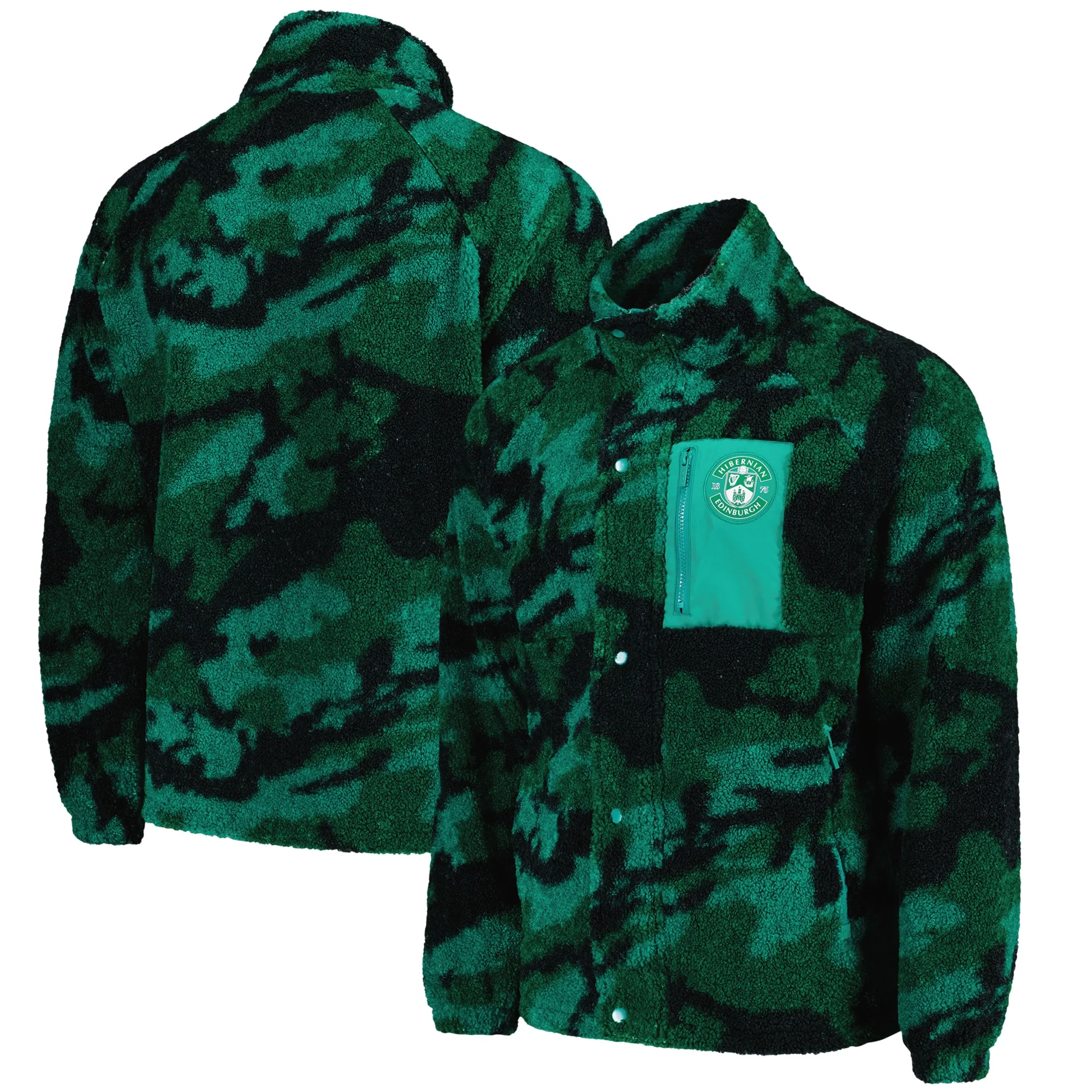 Hibernian Camo Teddy Fleece - Verdant Green - Mens