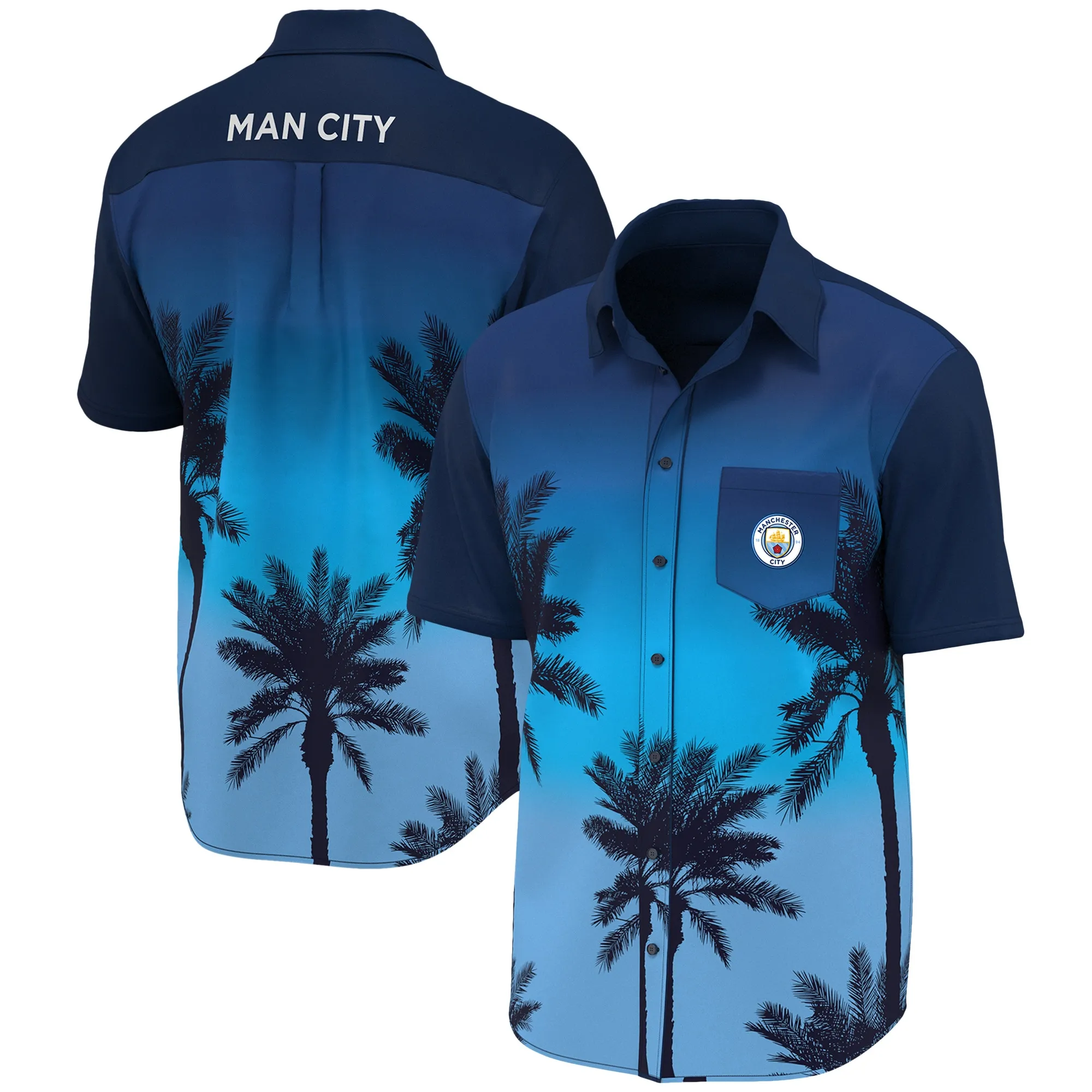 Manchester City Hawaiian Shirt - Navy - Boys