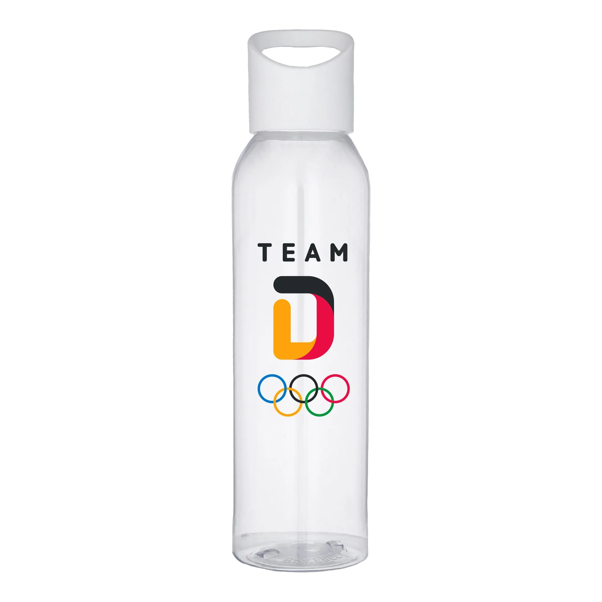 Team D Primary Logo Plastic 650ml Drink Bottle - White