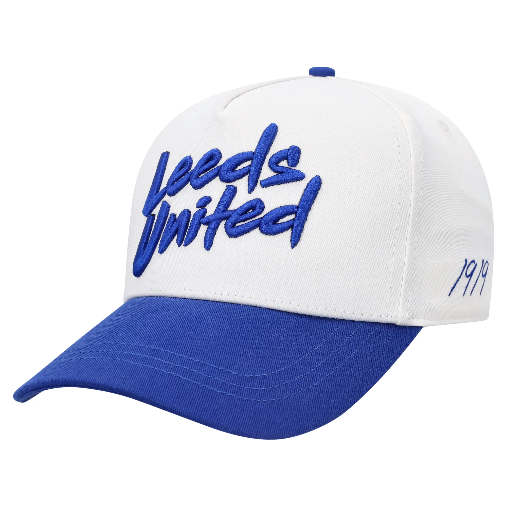 Leeds United Fresh Ego Embroidered Trucker - White/Blue - Unisex