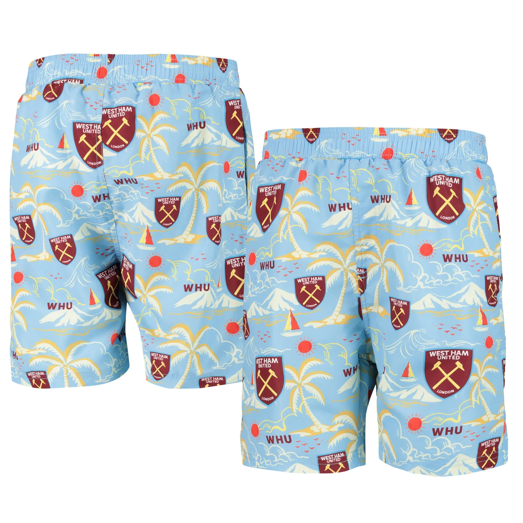 West Ham United Hawaiian Short - Blue - Boys