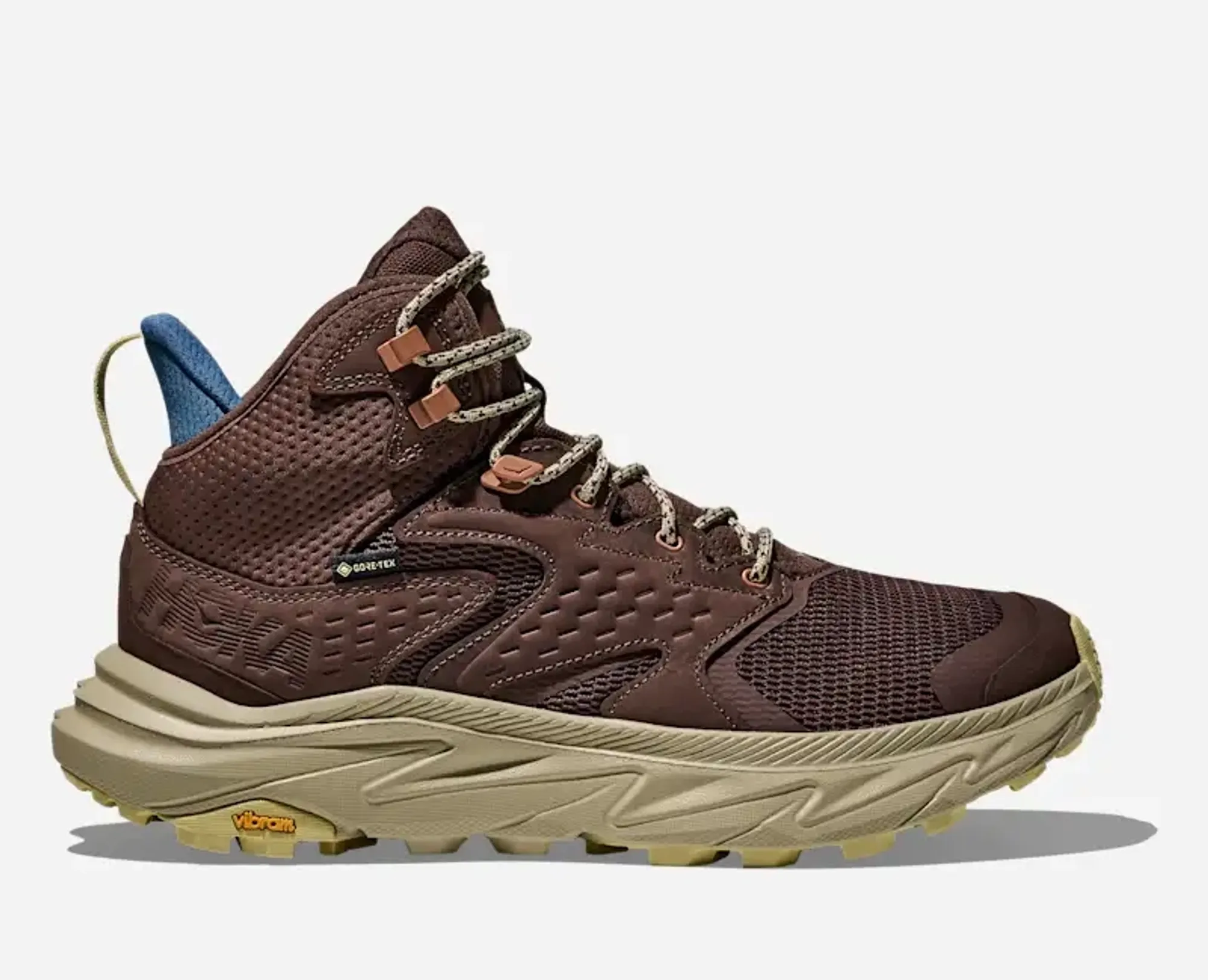 Hoka Men's Anacapa 2 Mid Gore-Tex Hiking Shoes In Walnut/Oyster Mushroom