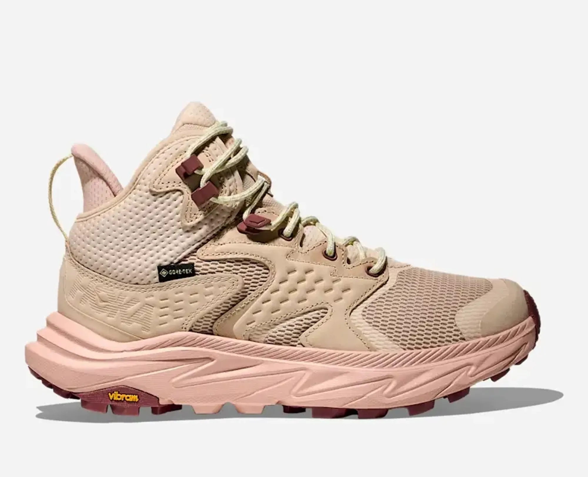 Hoka Women's Anacapa 2 Mid Gore-Tex Hiking Shoes In Oak/Rose Latte