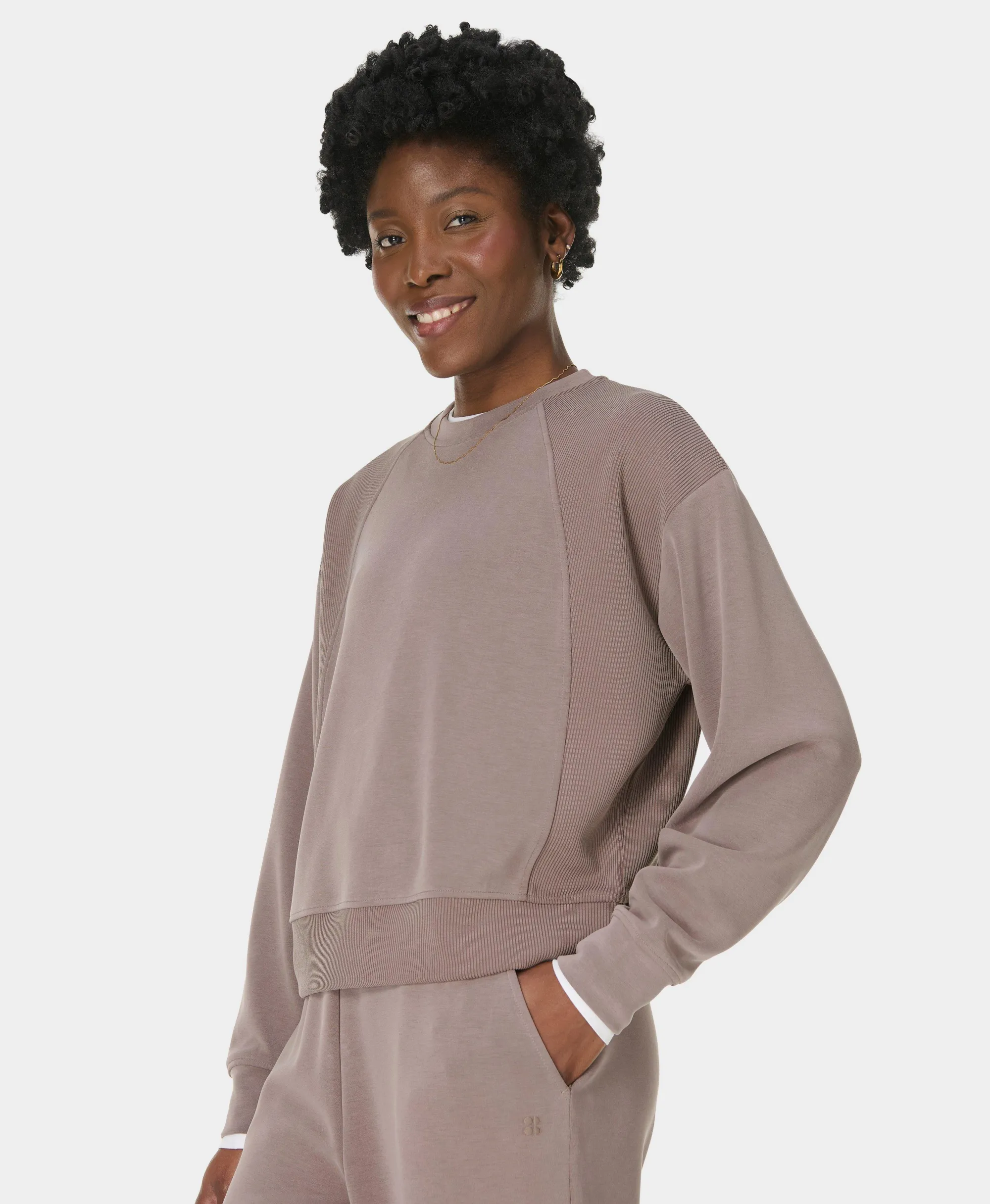 Sand Wash Rib Mix Sweatshirt