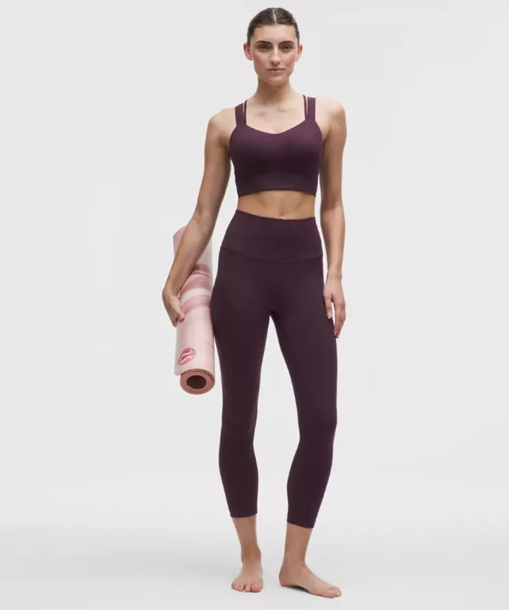 lululemon – Women's Align High-Rise Crop Leggings – 23" – Color Black/Purple – Size 10