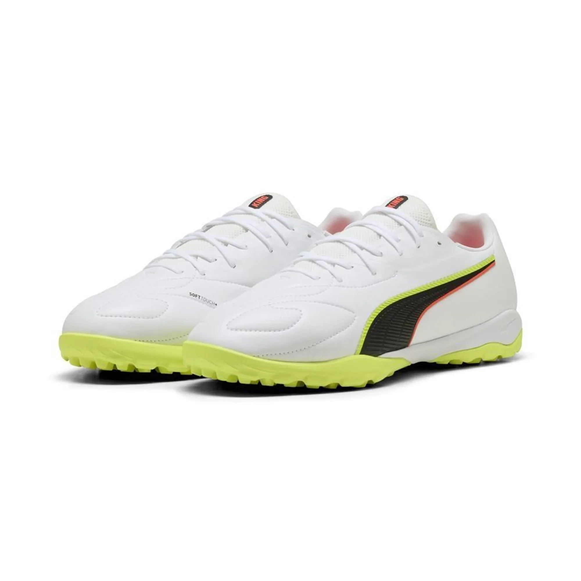 Puma King 20 Match Tt Unleashed - Puma White/Glowing Red/Yellow Alert - ['White']