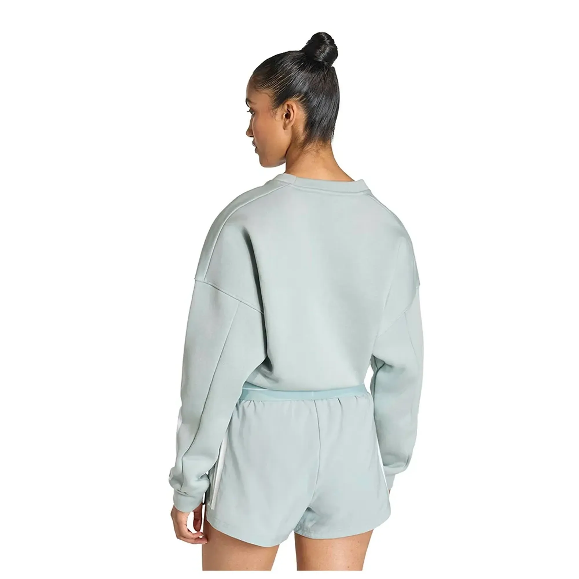 Adidas Hyperglam 3 Stripes Cropped Crewneck Sweatshirt