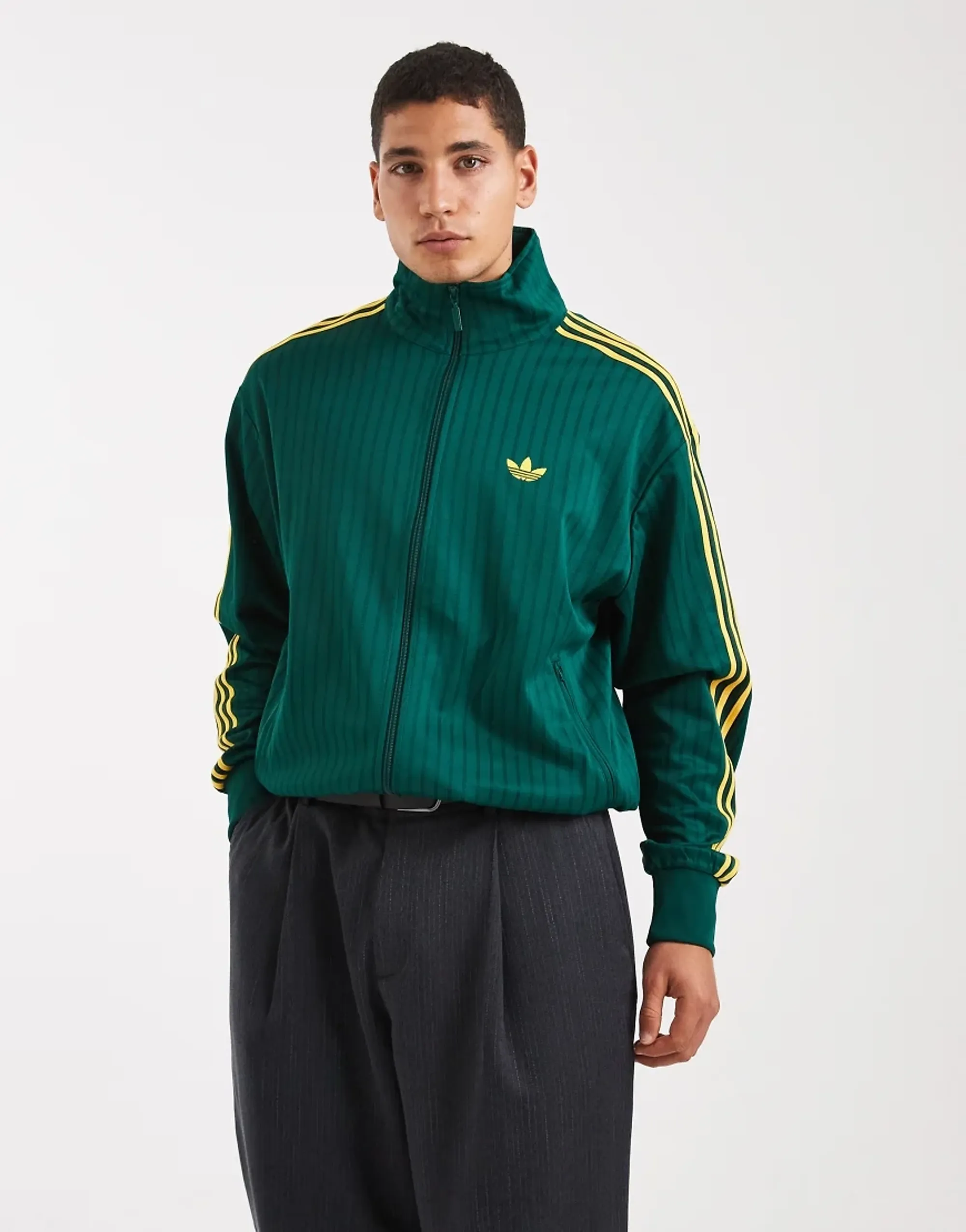 Adidas Originals Firebird Loose Pinstripes Full Zip Sweatshirt